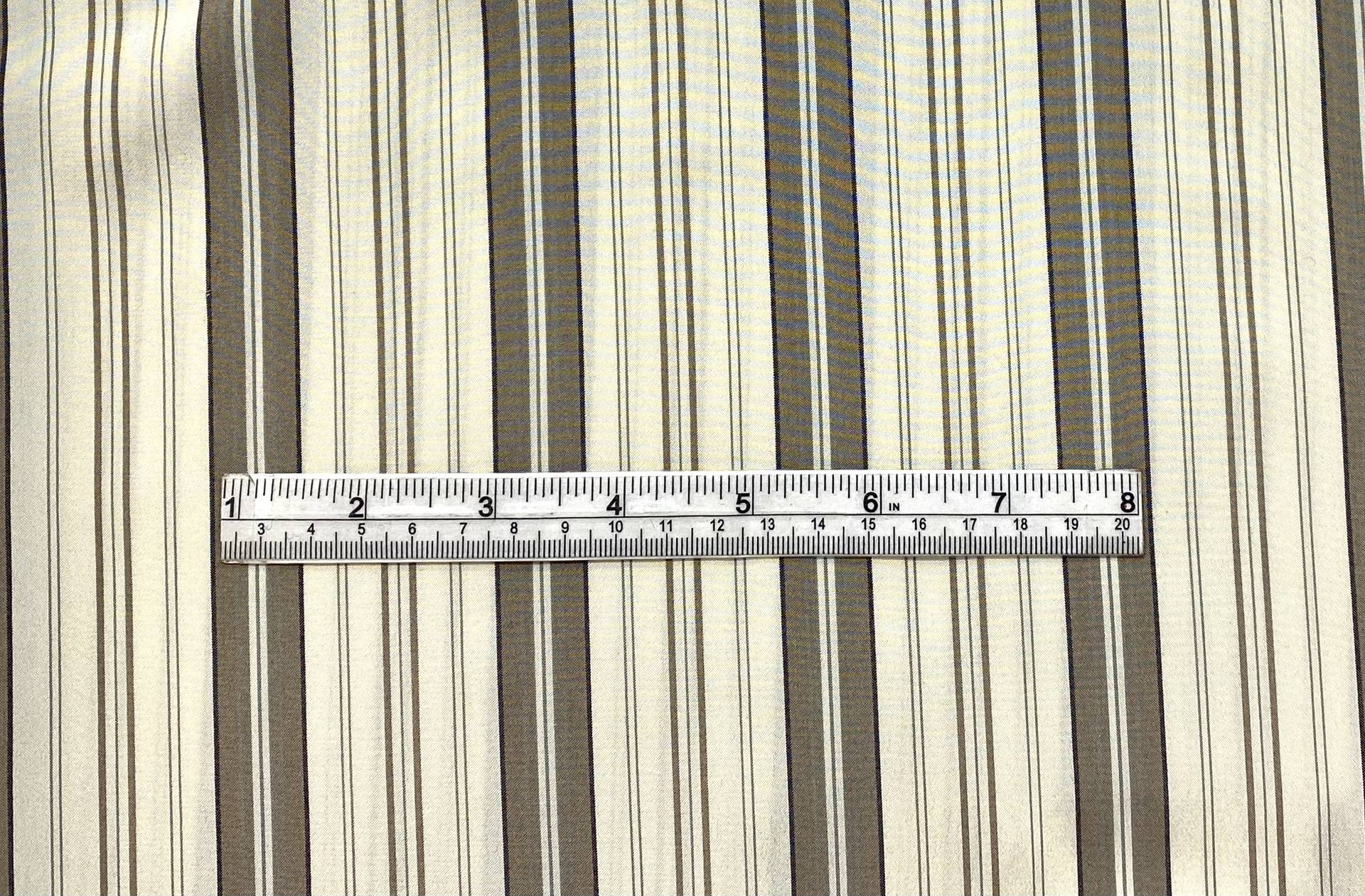 Italian Striped Silk Broadcloth Fabric in Warehouse