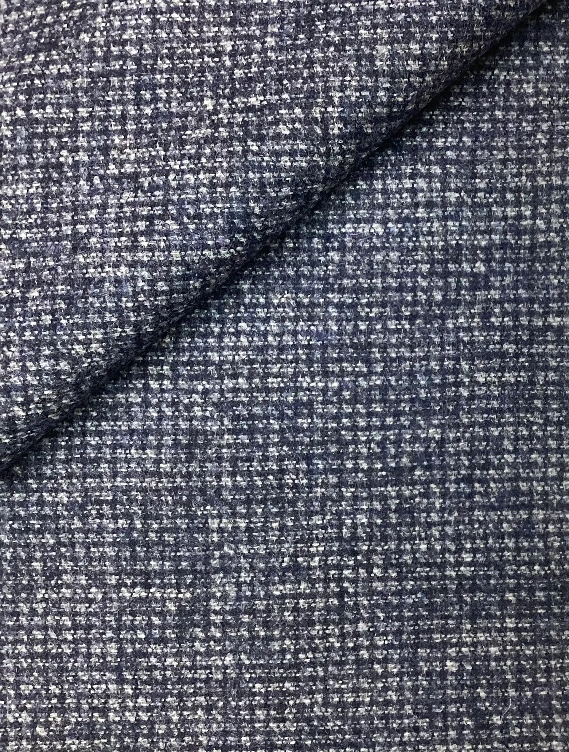 Italian Wool Alpaca Nylon In Navy Light Grey