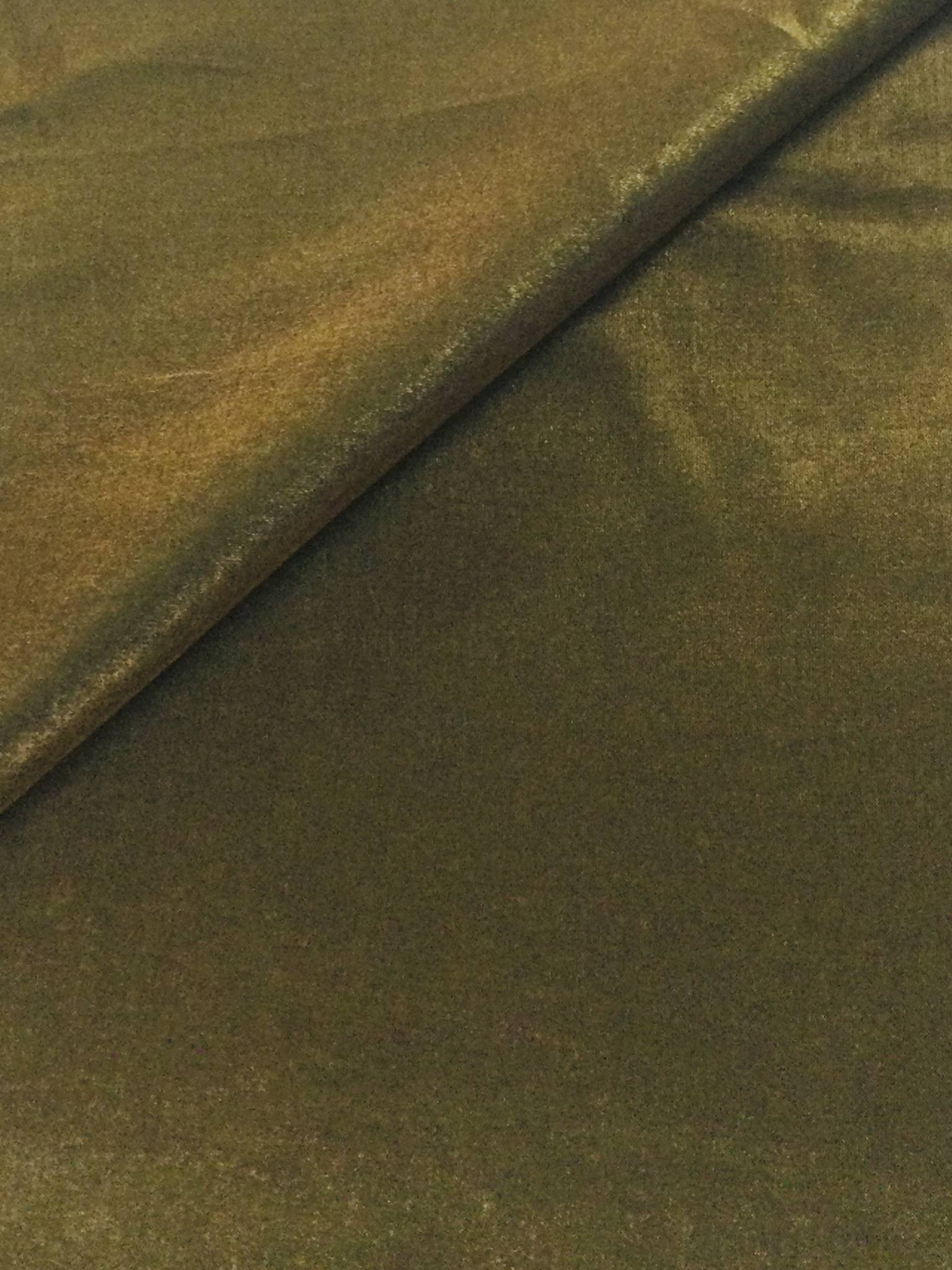 Viscose Rayon Blend Iridescent Charmeuse in Gold/Black