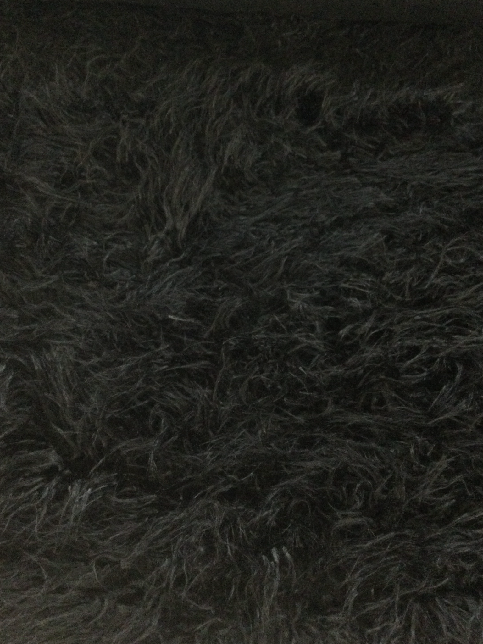 Faux Mongolian Fur in Black