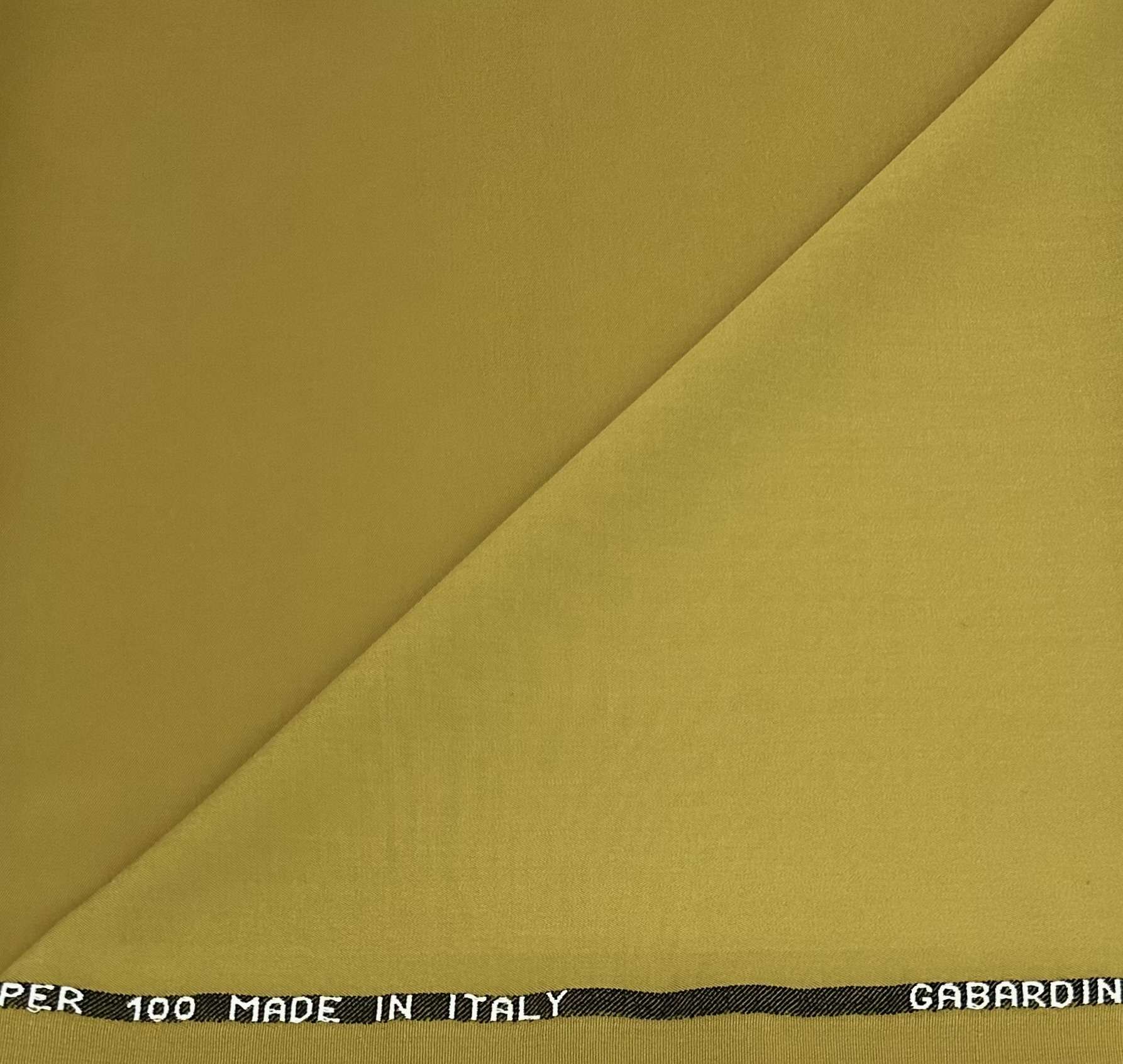 Italian Virgin Wool Gabardine Super 100's in Dijon Yellow