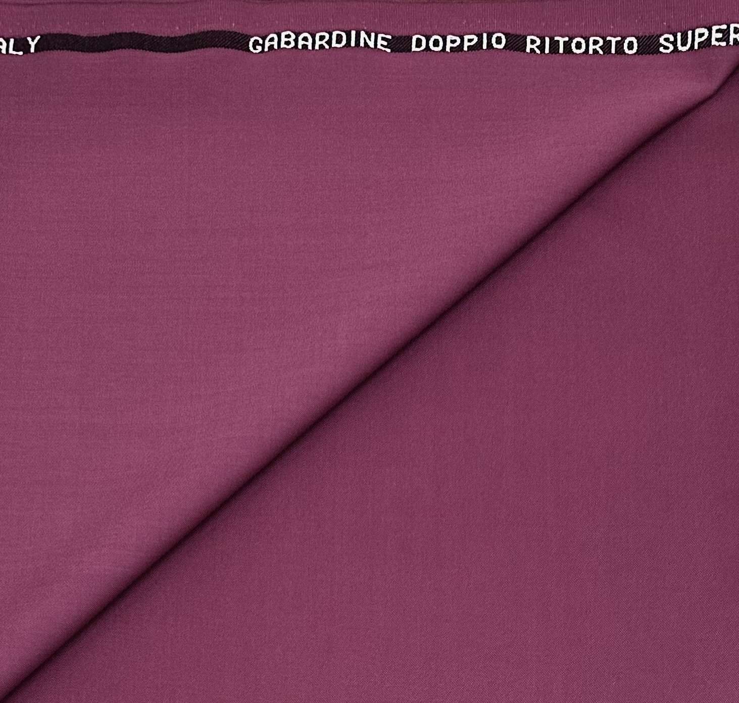 Italian Virgin Wool Gabardine Super 100's in Rouge Pink