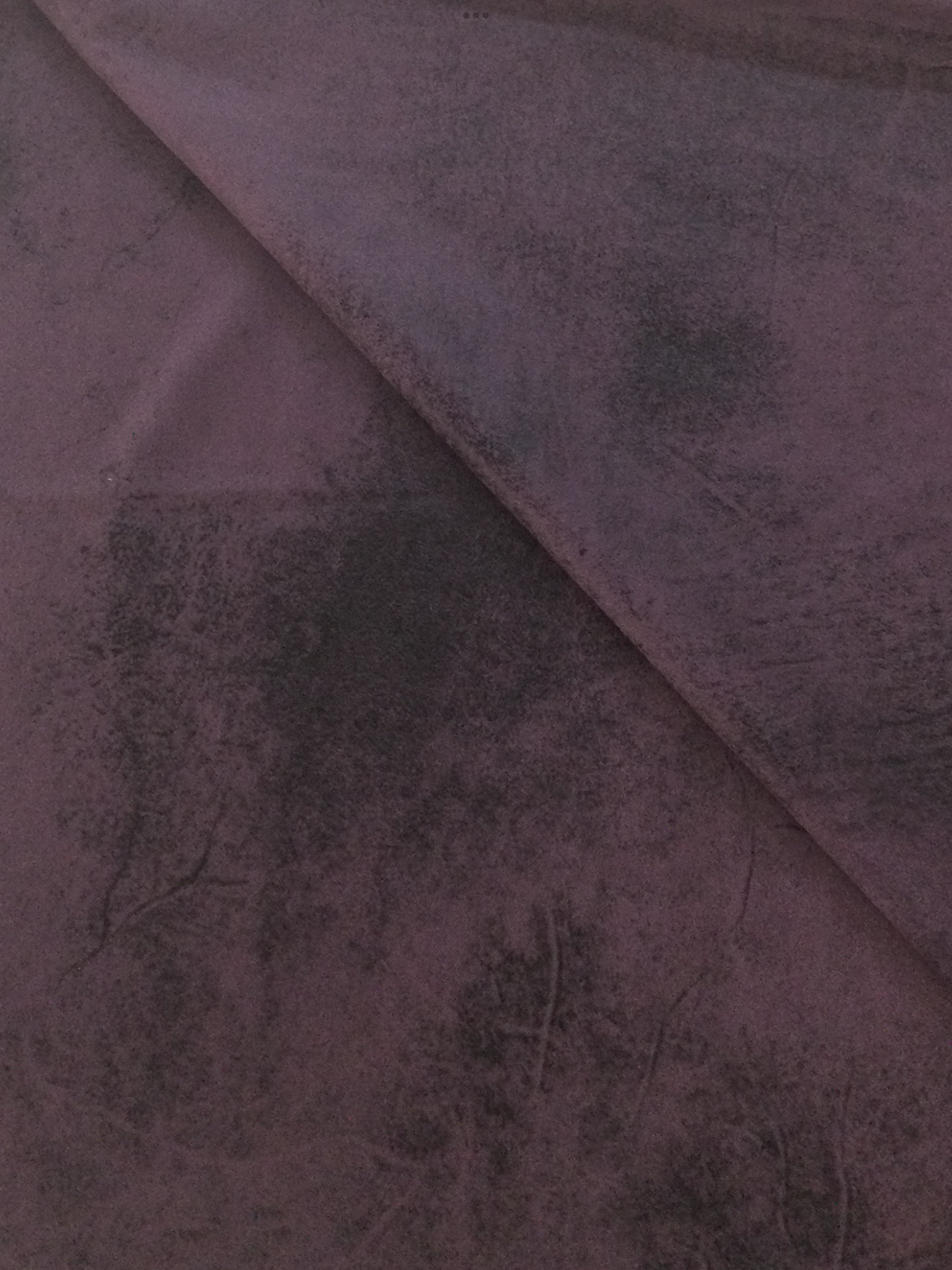 Stretch Distressed Faux Leather With Suede Back in Purple