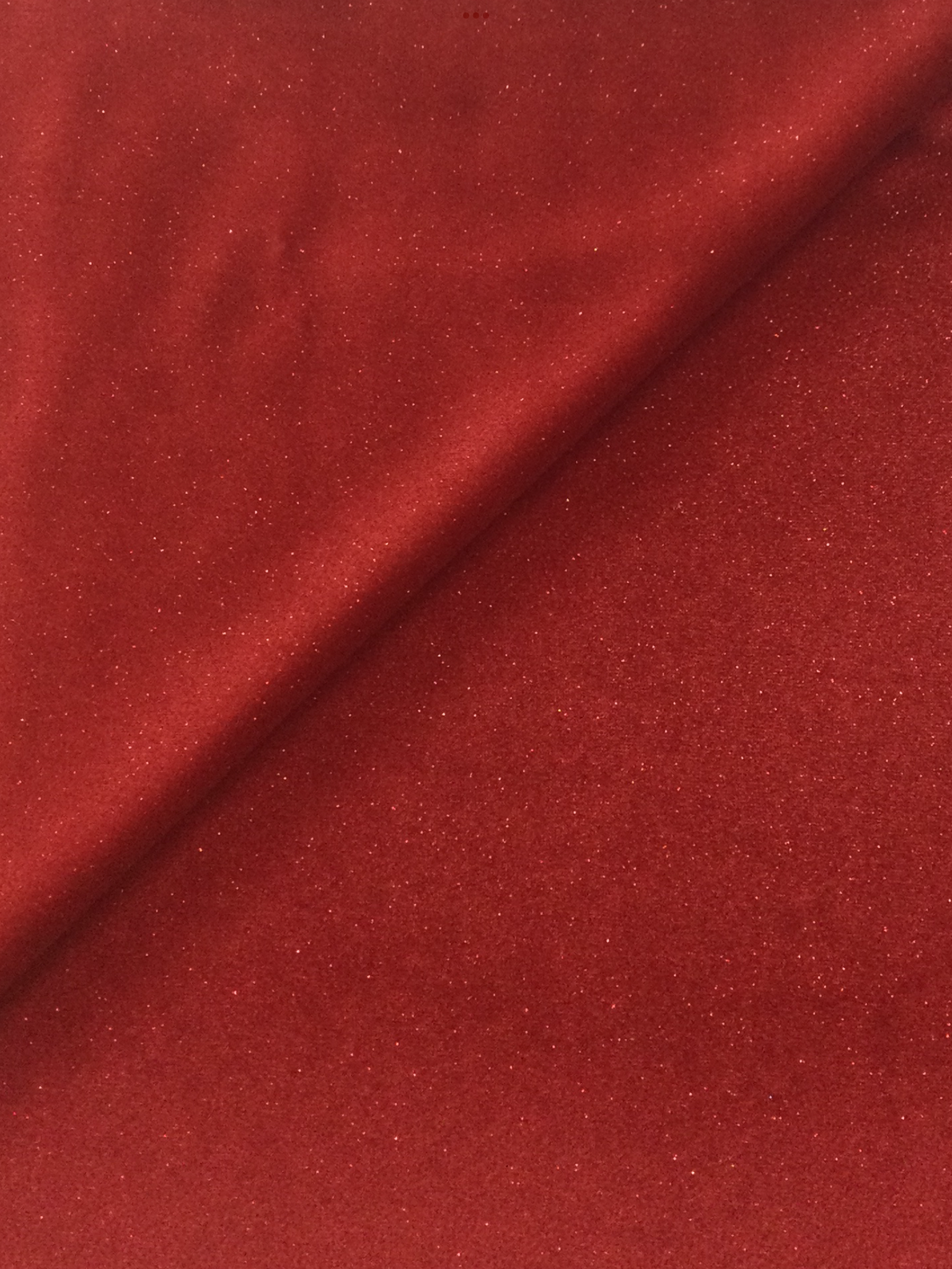 Polyester and Lycra Blend Stretch Glitter Velvet in Tomato