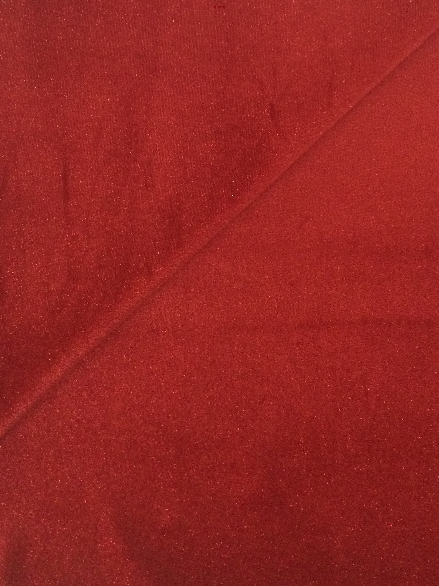 Polyester and Lycra Blend Stretch Glitter Velvet in Red