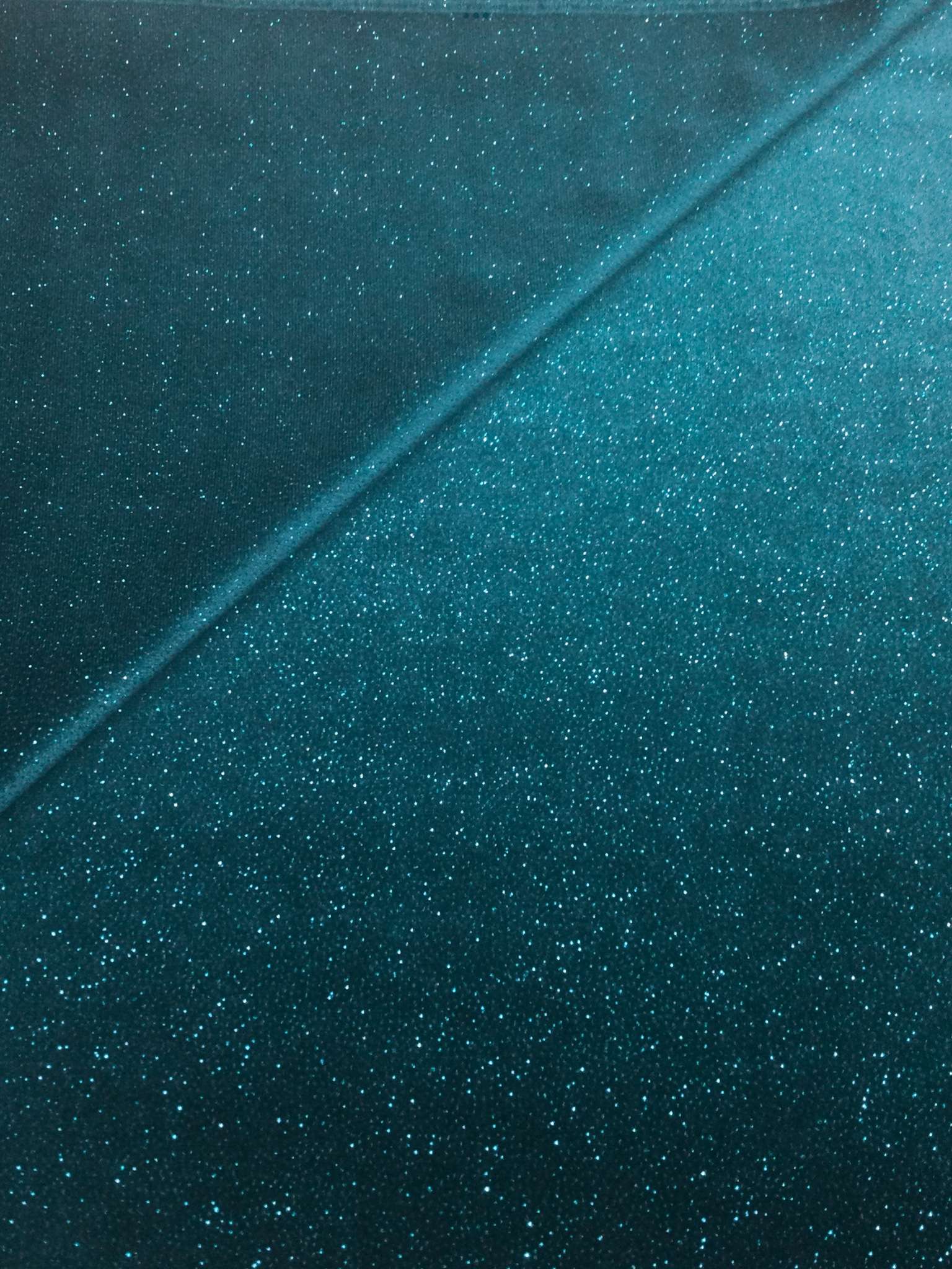 Polyester and Lycra Blend Stretch Glitter Velvet in Teal