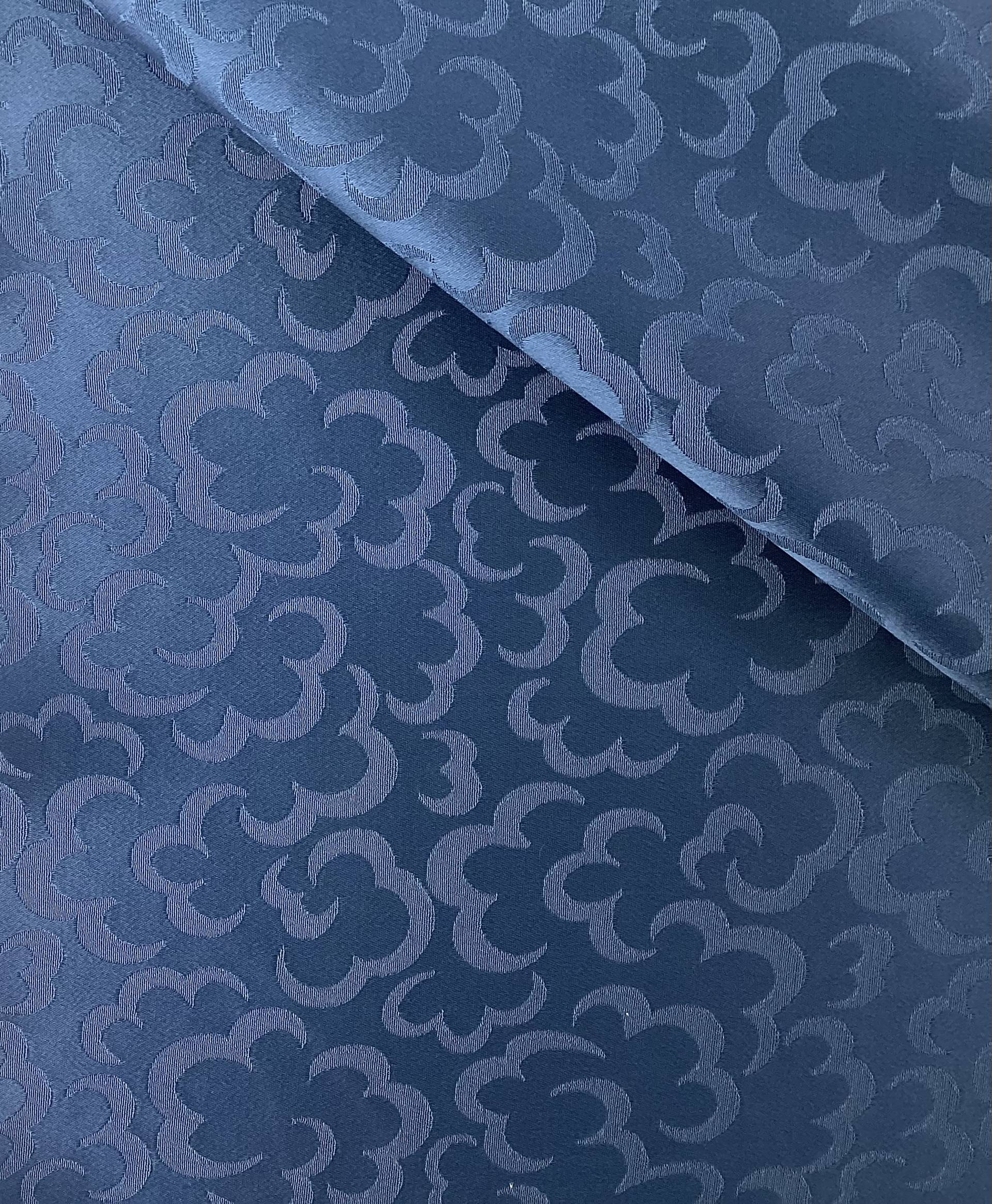 Acetate Viscose Clouds Jacquard in Denim