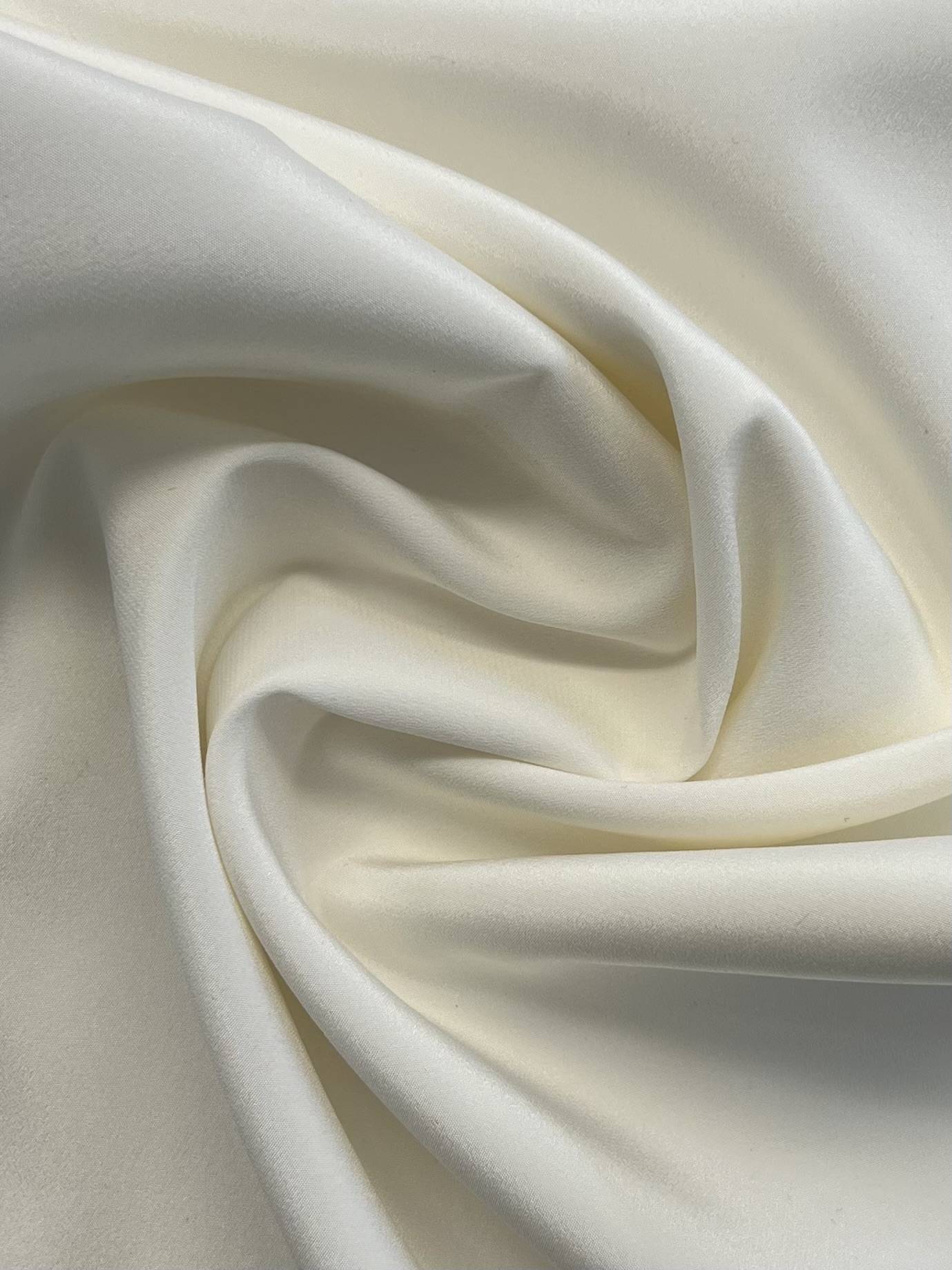 Stretch Silk Crepe de Chine in Silk White