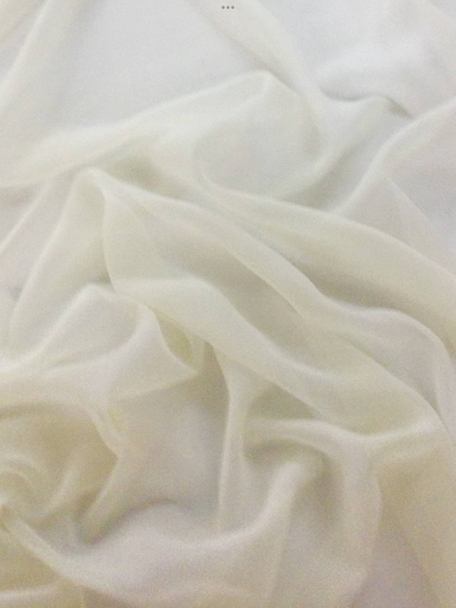 Polyester Chiffon in Ivory