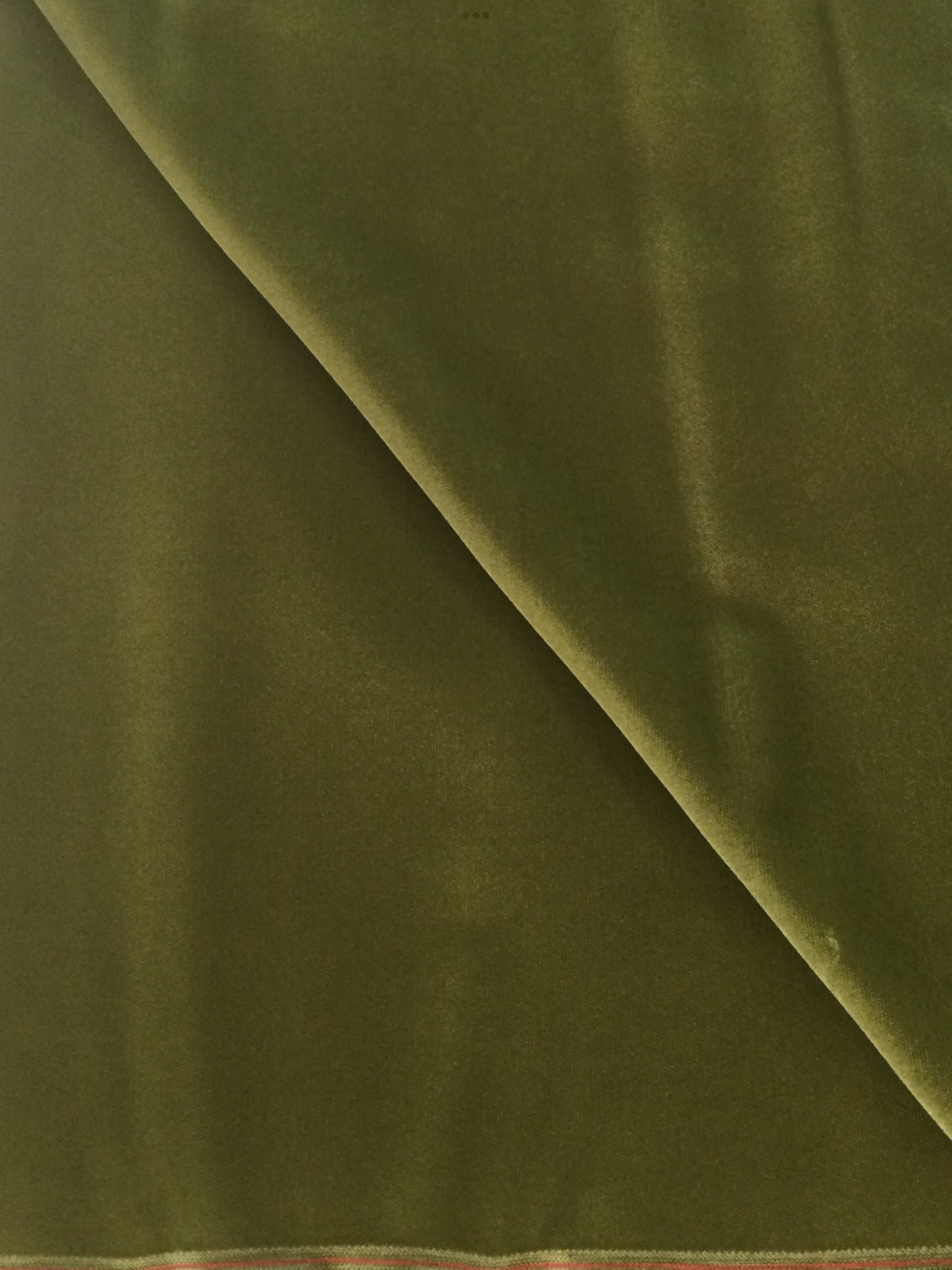 Rayon Velvet in Army