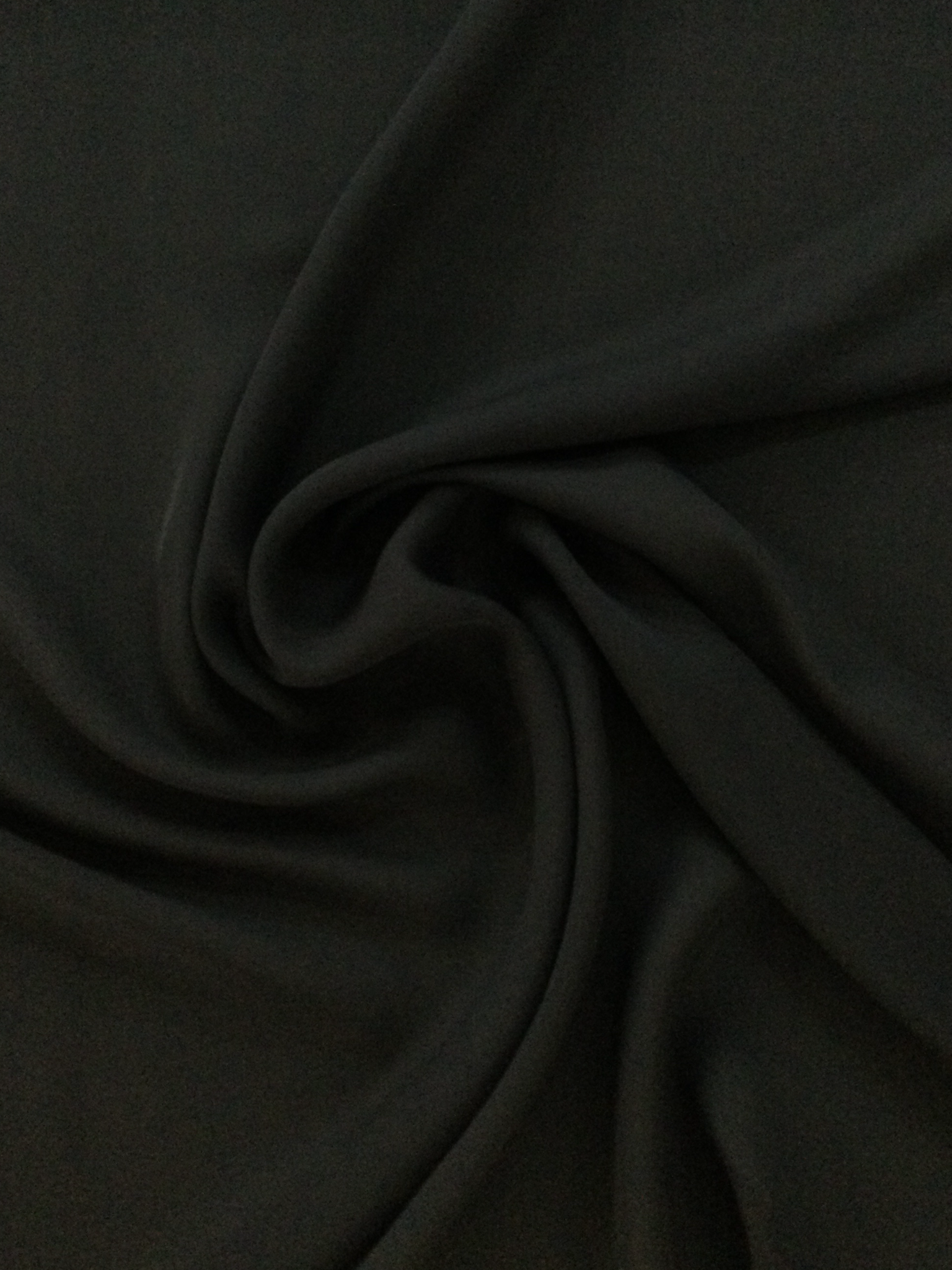 Pure Silk Double Georgette in Black