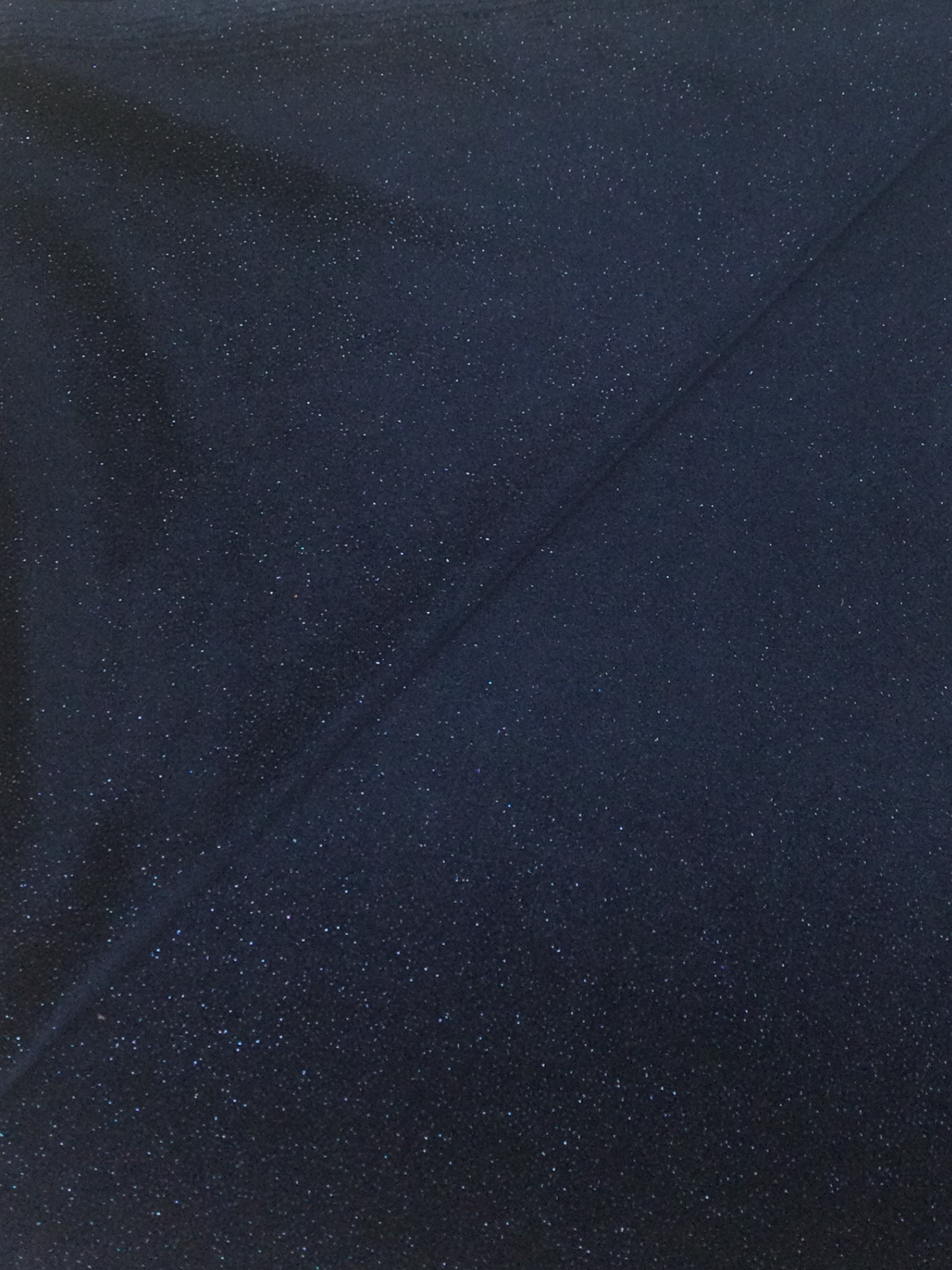 Polyester and Lycra Blend Stretch Glitter Velvet in Navy