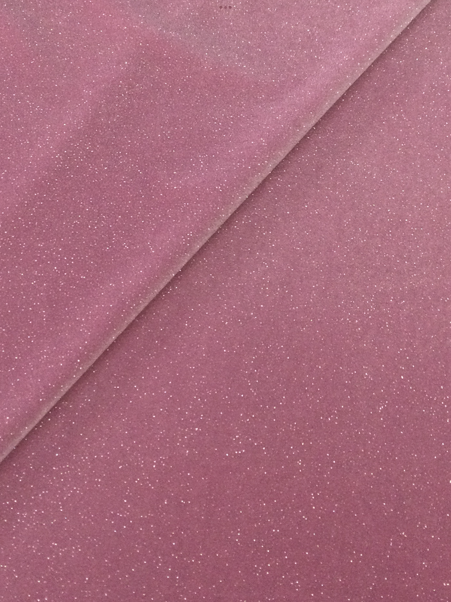 Polyester and Lycra Blend Stretch Glitter Velvet in Pink