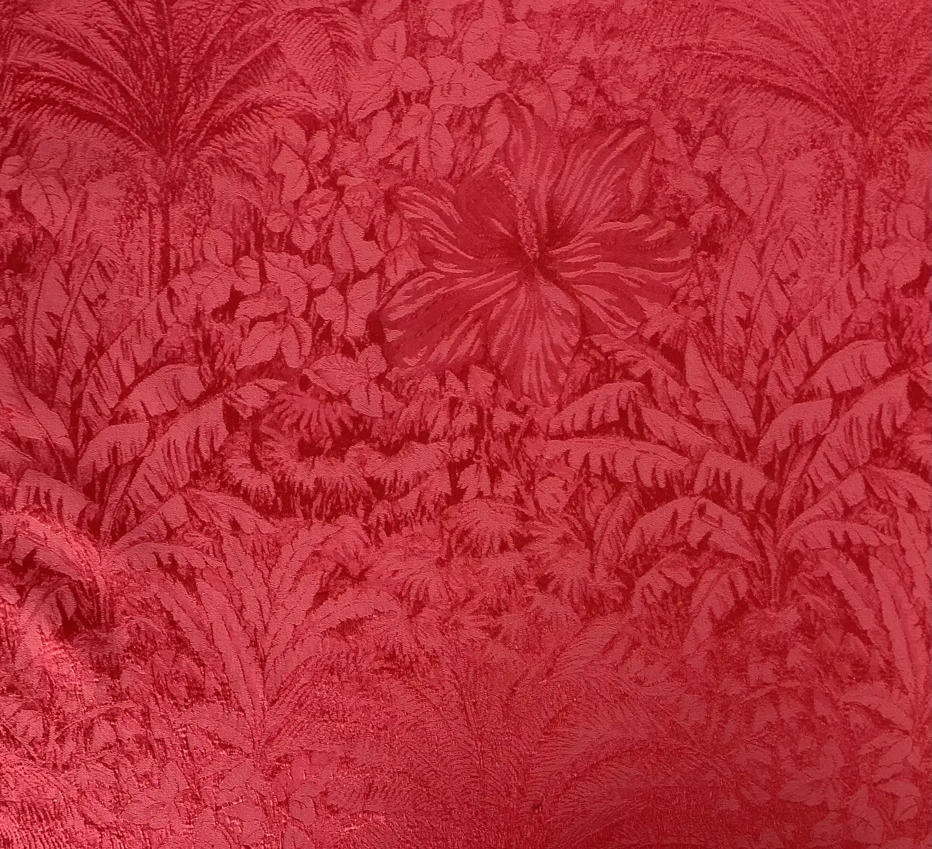 Rayon & Cotton Brocade In Zinnia