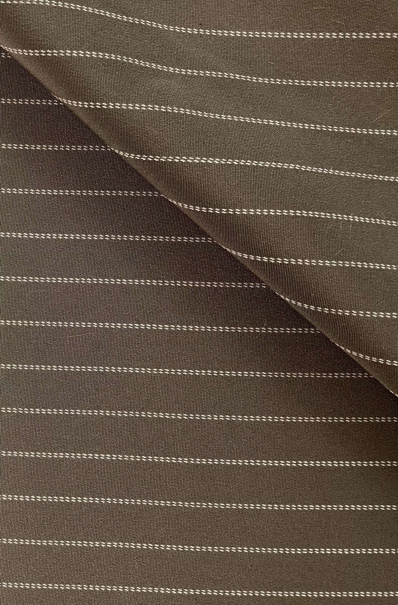 100% Silk 4 Ply Crepe Stripe In Taupe