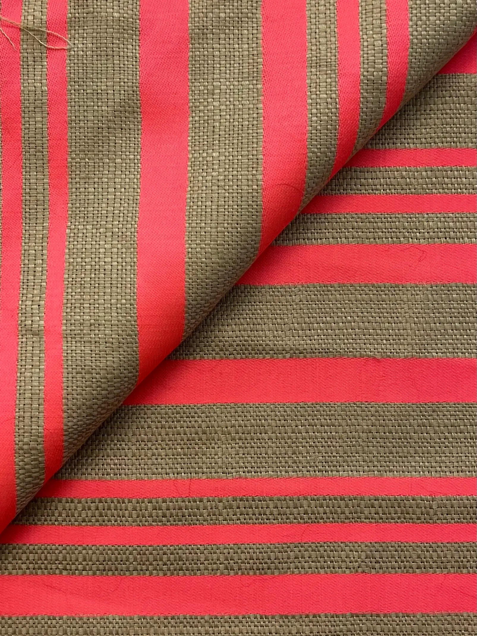 Vintage Linen with Polyester Stripe