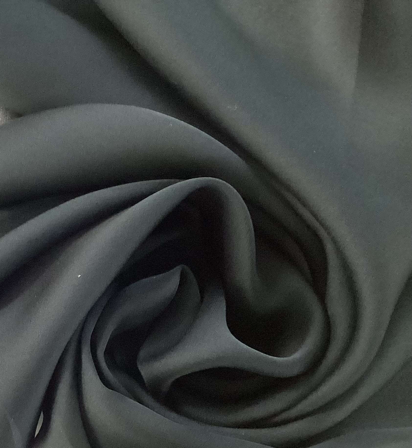 100% Silk Satin Georgette in Carbon