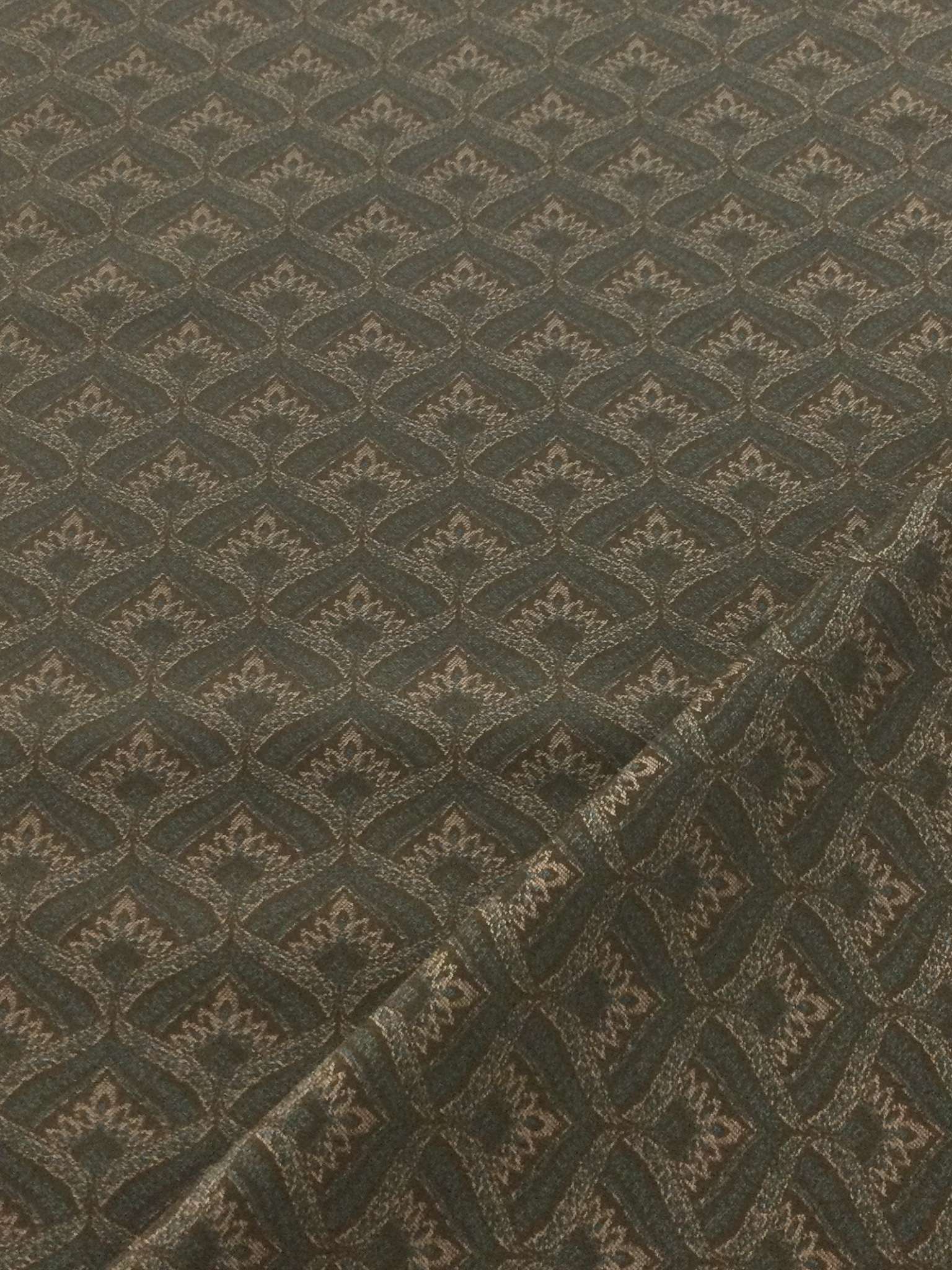 Super 110's Australian Wool Rayon Jacquard Suiting inBrown/Teal