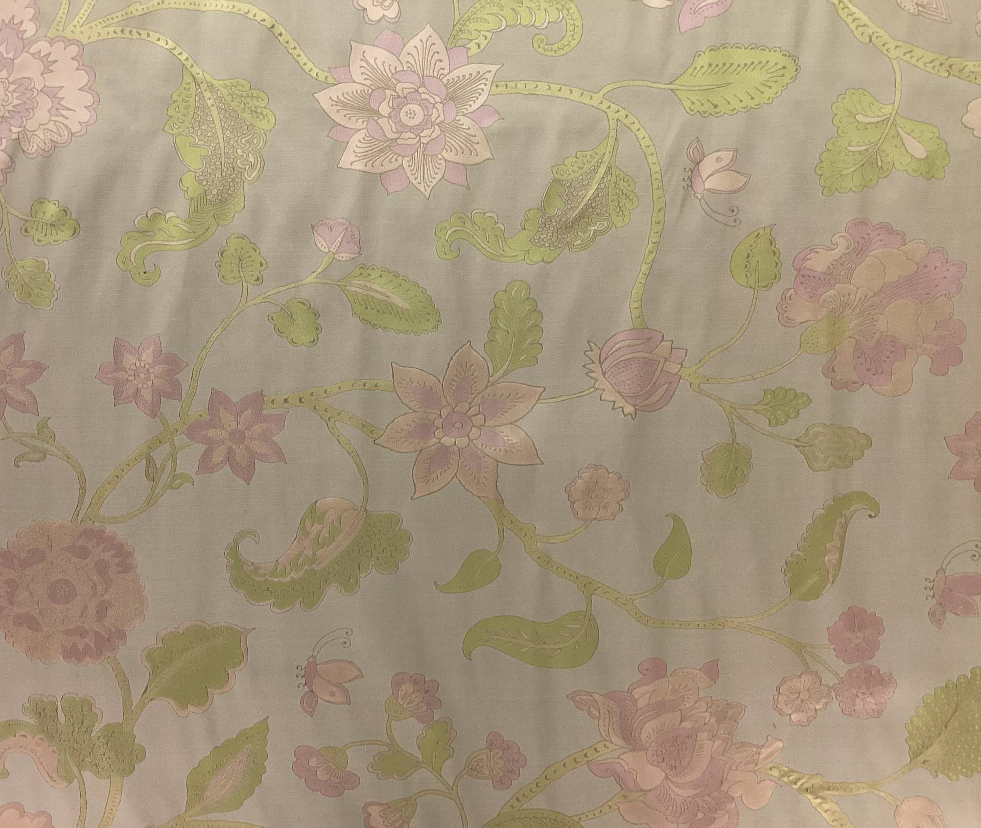 Silk Brocade Floral Pattern In Spring Colours