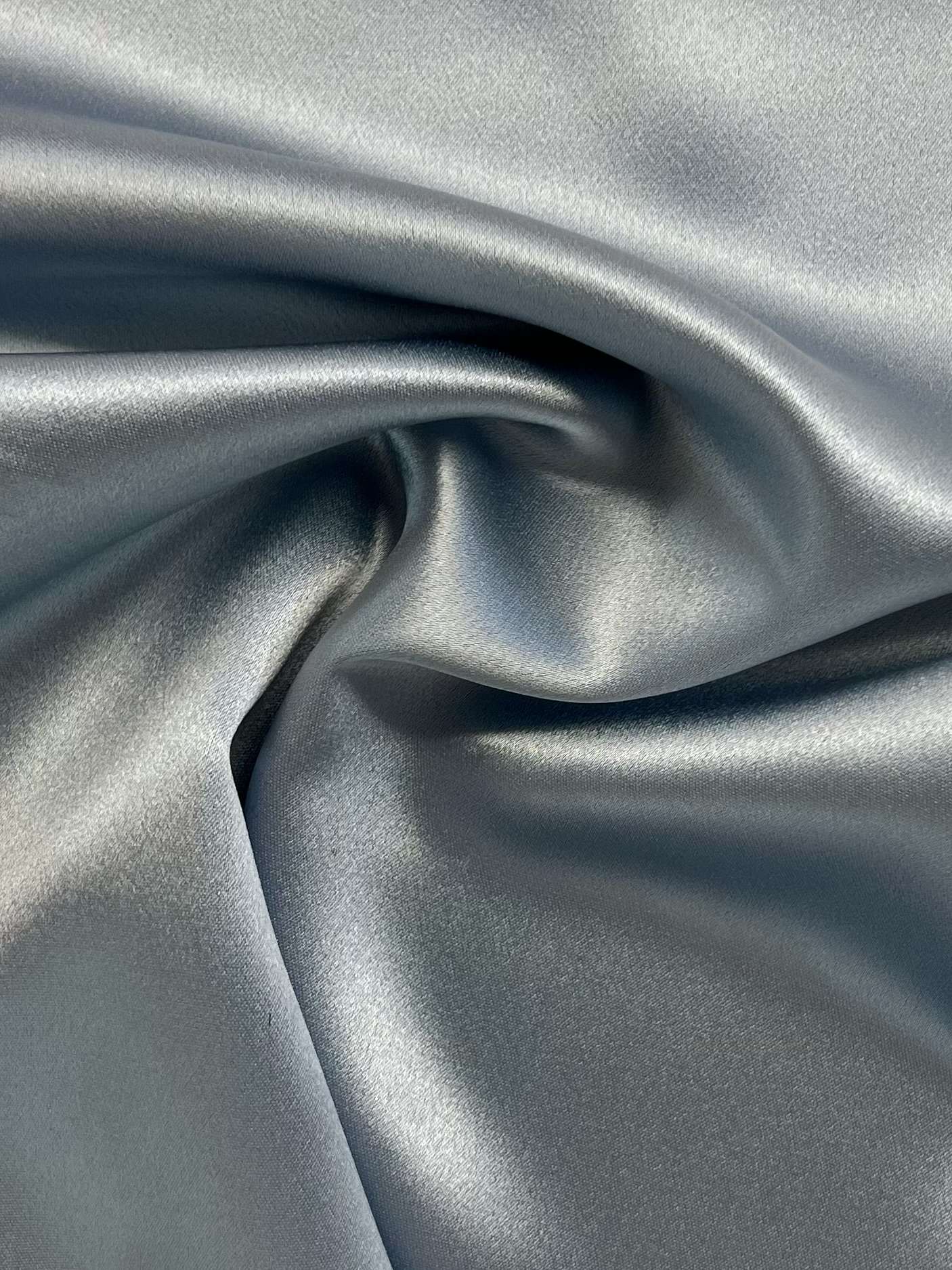 Silk Satin Back Crepe in Acrtic Ice