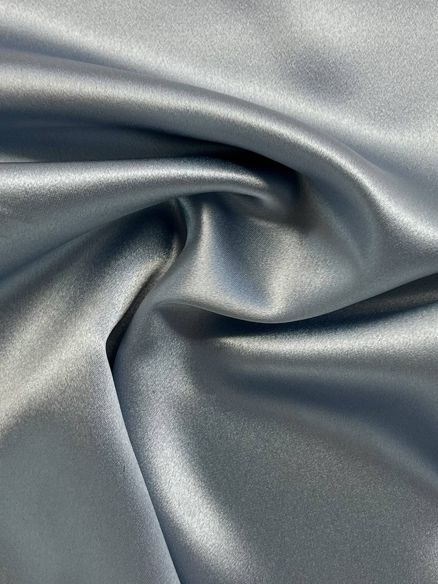 Silk Satin Back Crepe in Acrtic Ice