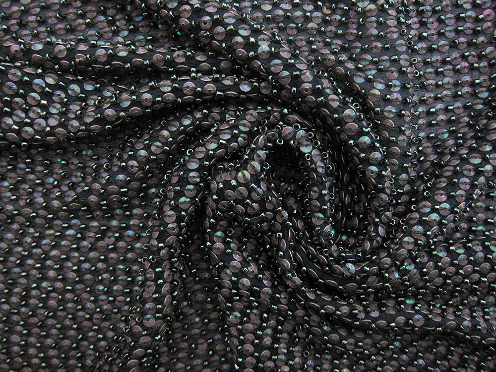 Sequins and Beads on Silk Chiffon 2