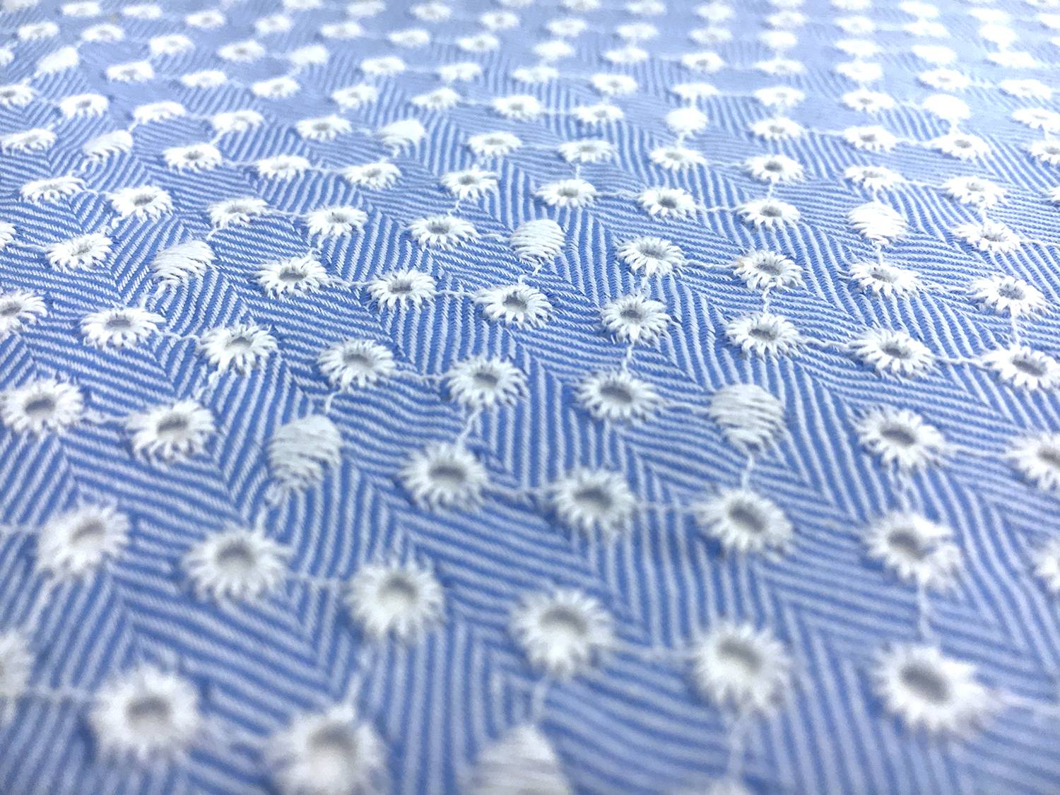 Japanese Cotton Eyelet over Herringbone1