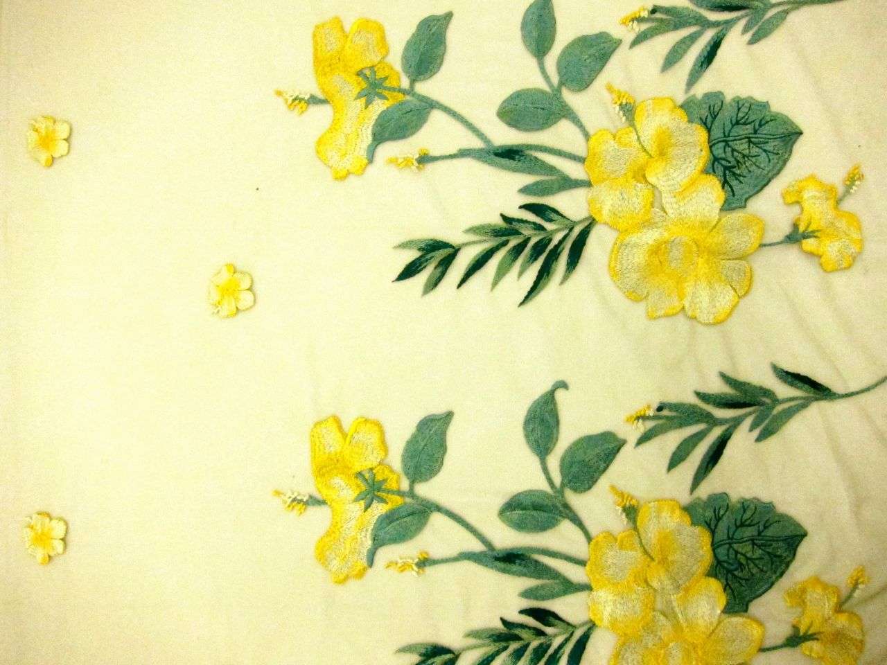 Embroidered Floral Border Illusion0