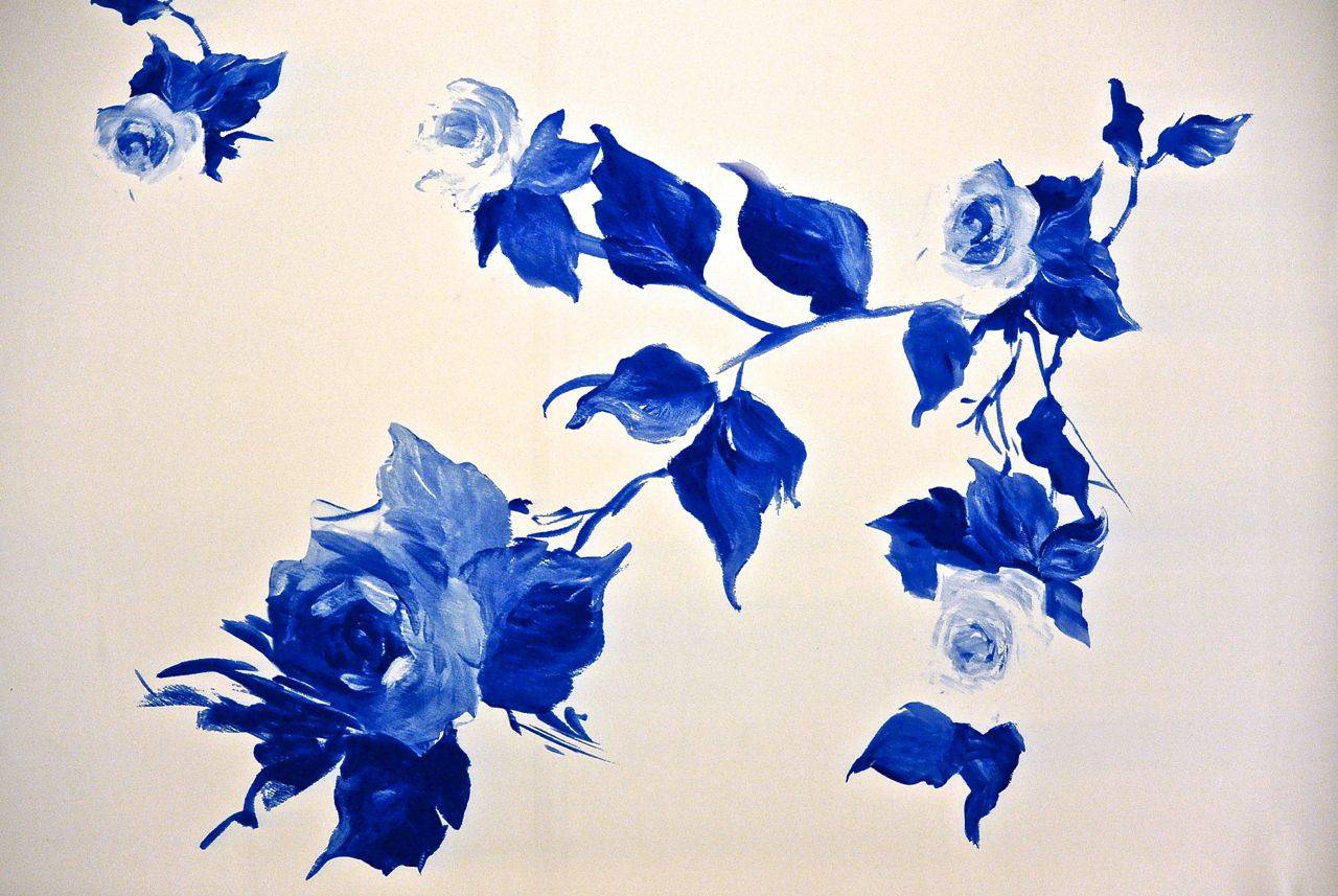 Printed Double Face Silk Satin Panel0