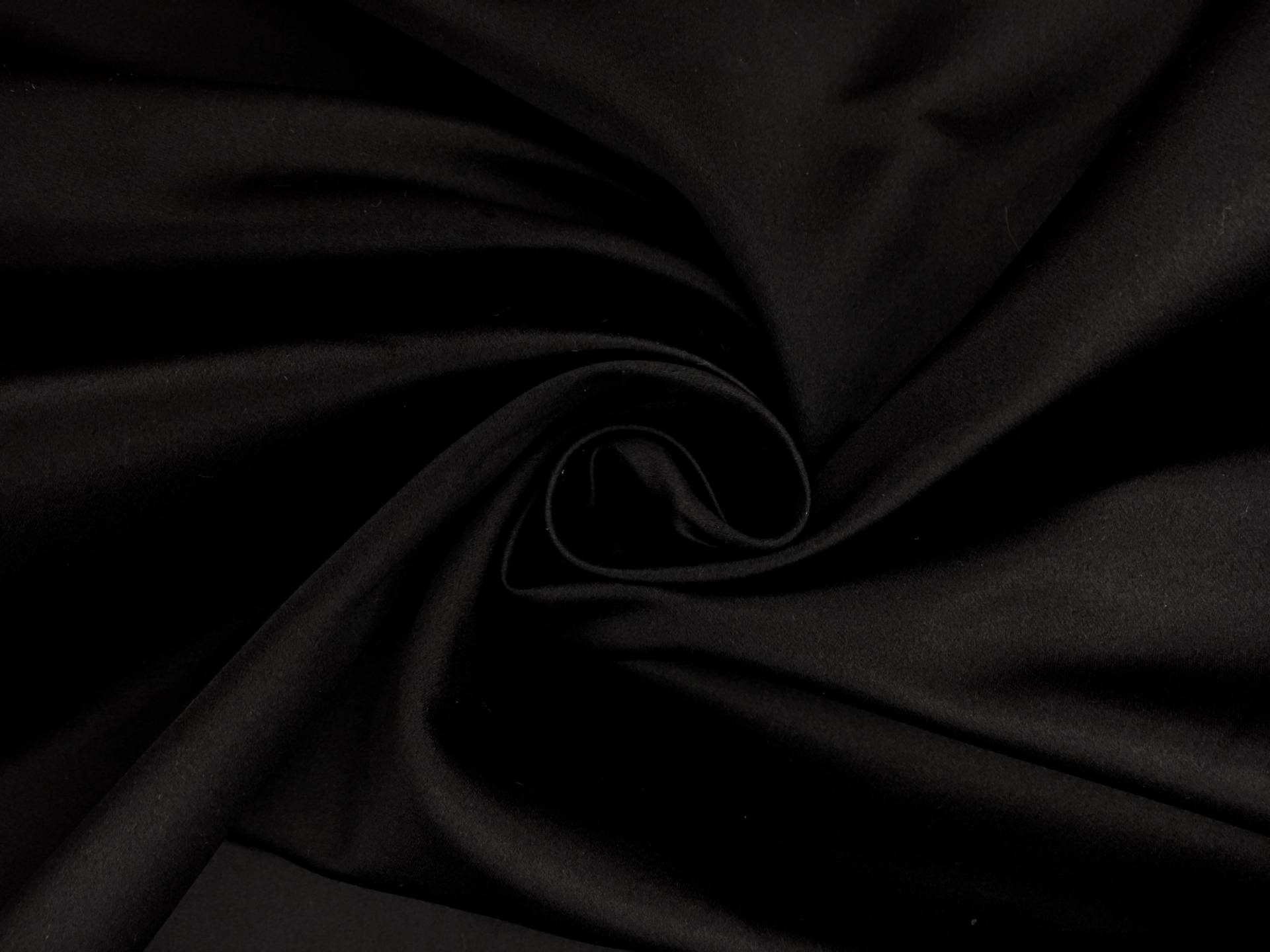 Italian Silk Duchesse Satin in Black0