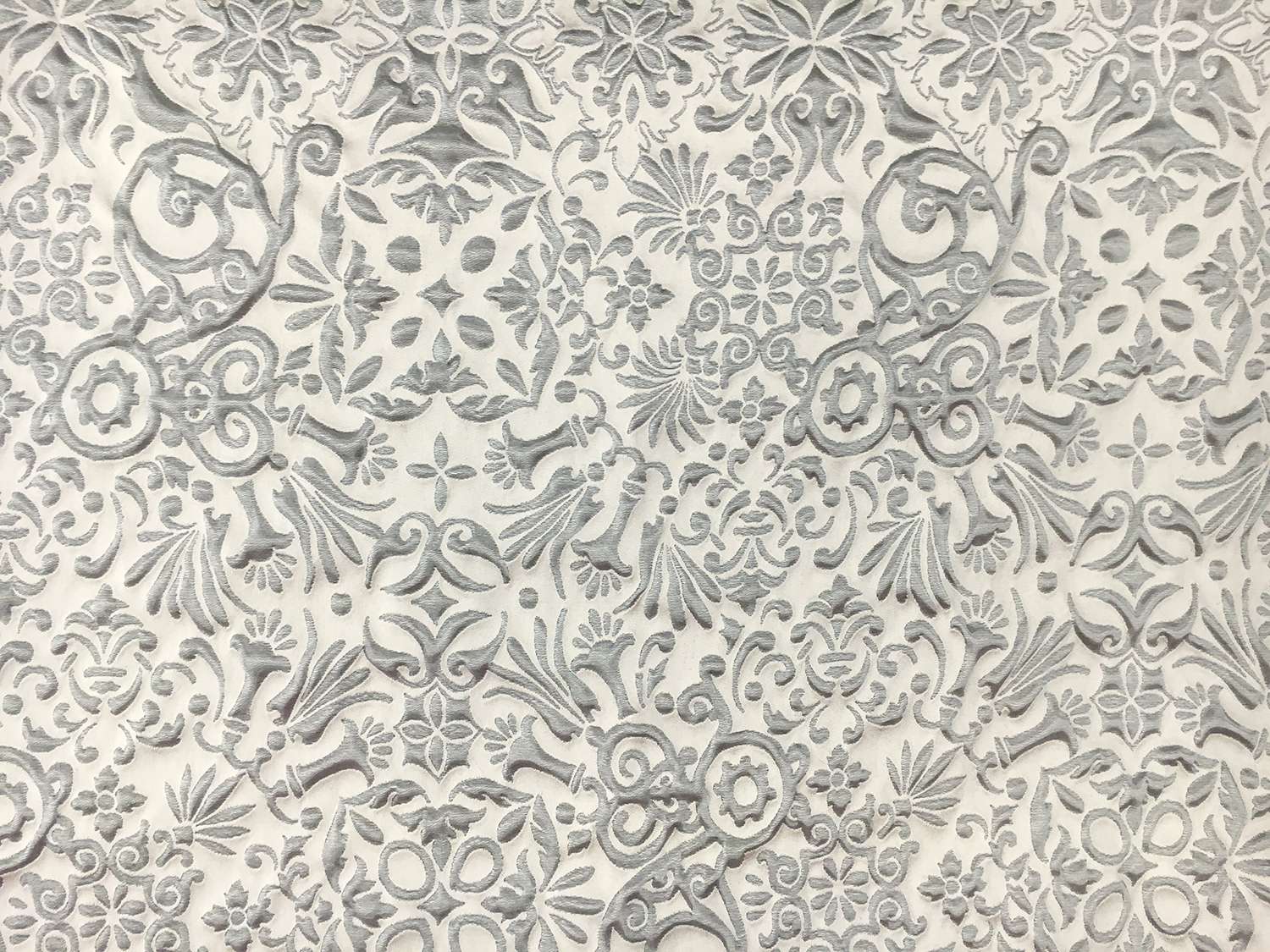 Silk and Poly Blend with Liquid Look Damask Patterns0