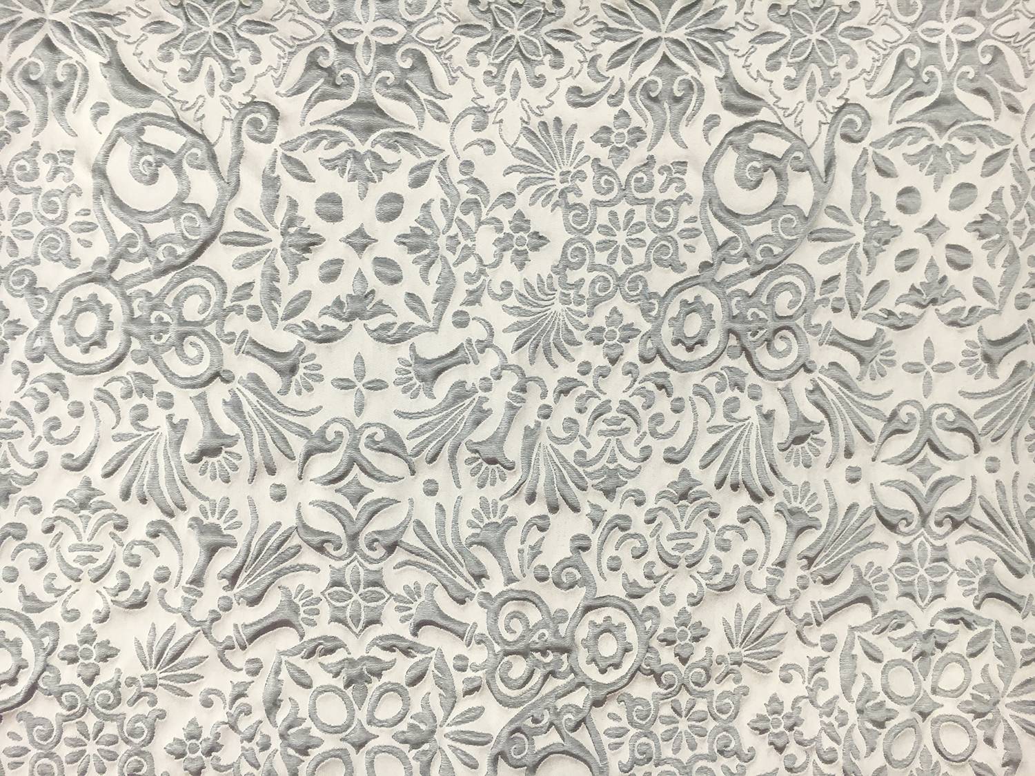 Silk and Poly Blend with Liquid Look Damask Patterns0