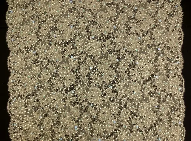 Beaded Metallic Chantilly Lace3