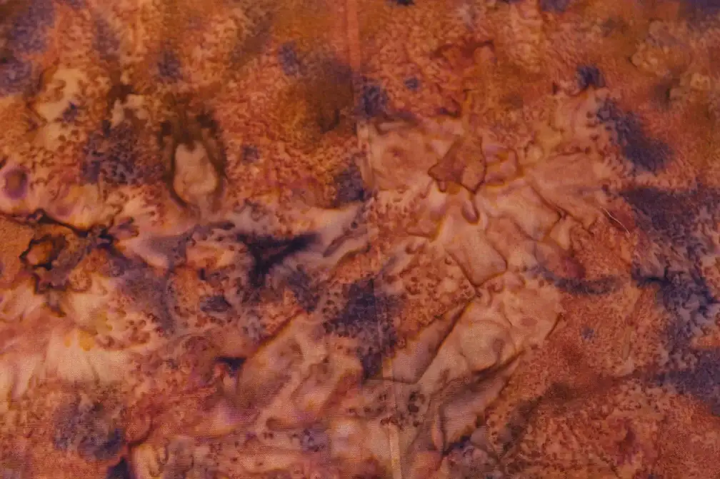Imported Cotton Hand dyed Batik in Nutmeg