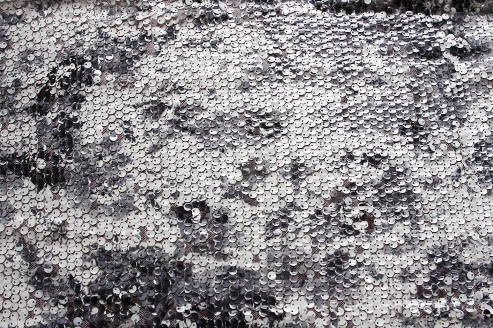 Novelty Printed Sequins on Tulle0