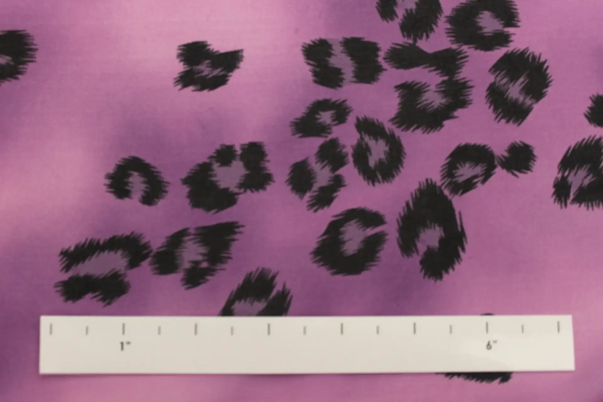 Printed Silk Chiffon Black Animal Paws On Pink Purple Background