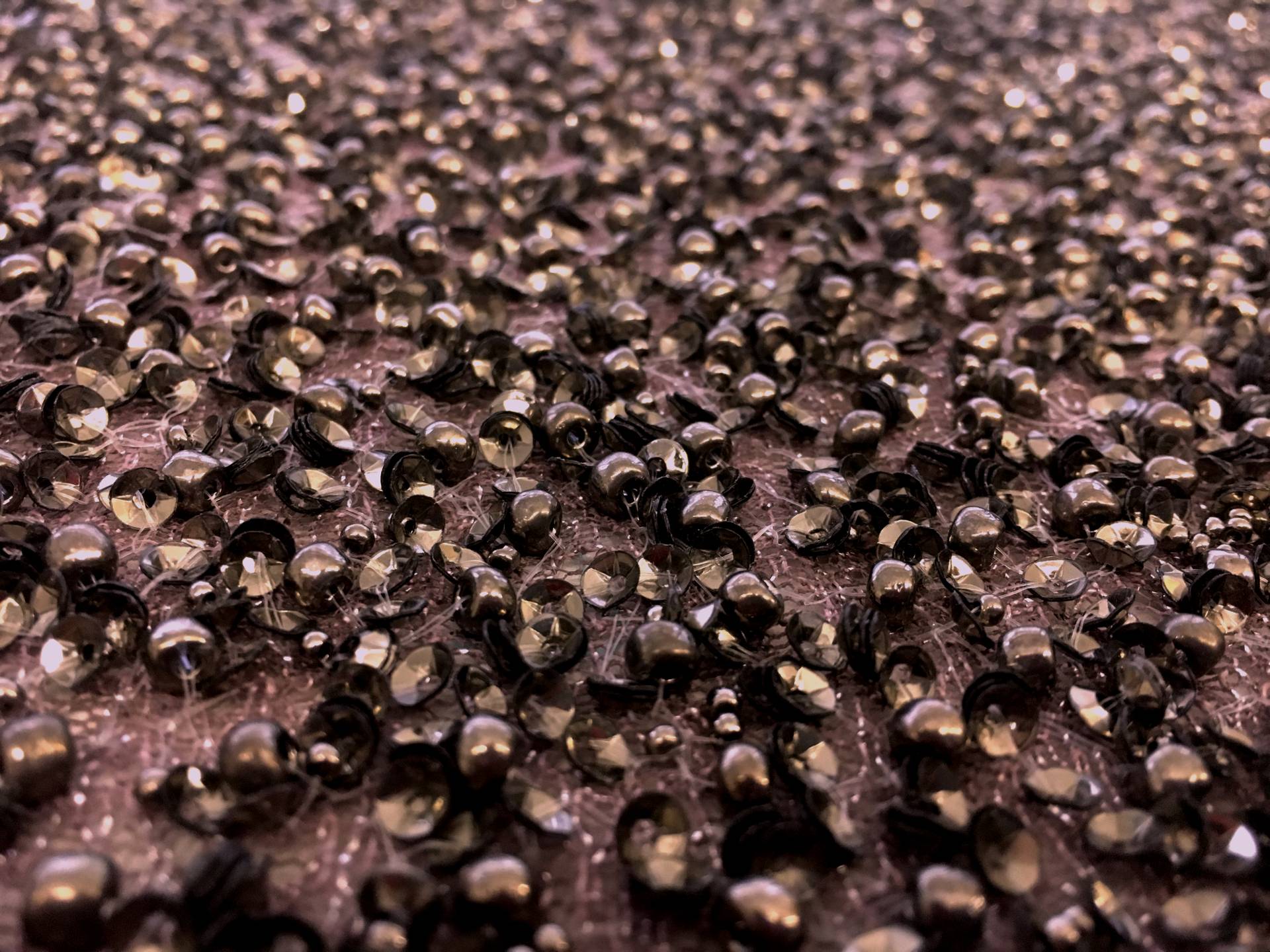 Pearls and Sequins on Metallic Mesh in Gunmetal2