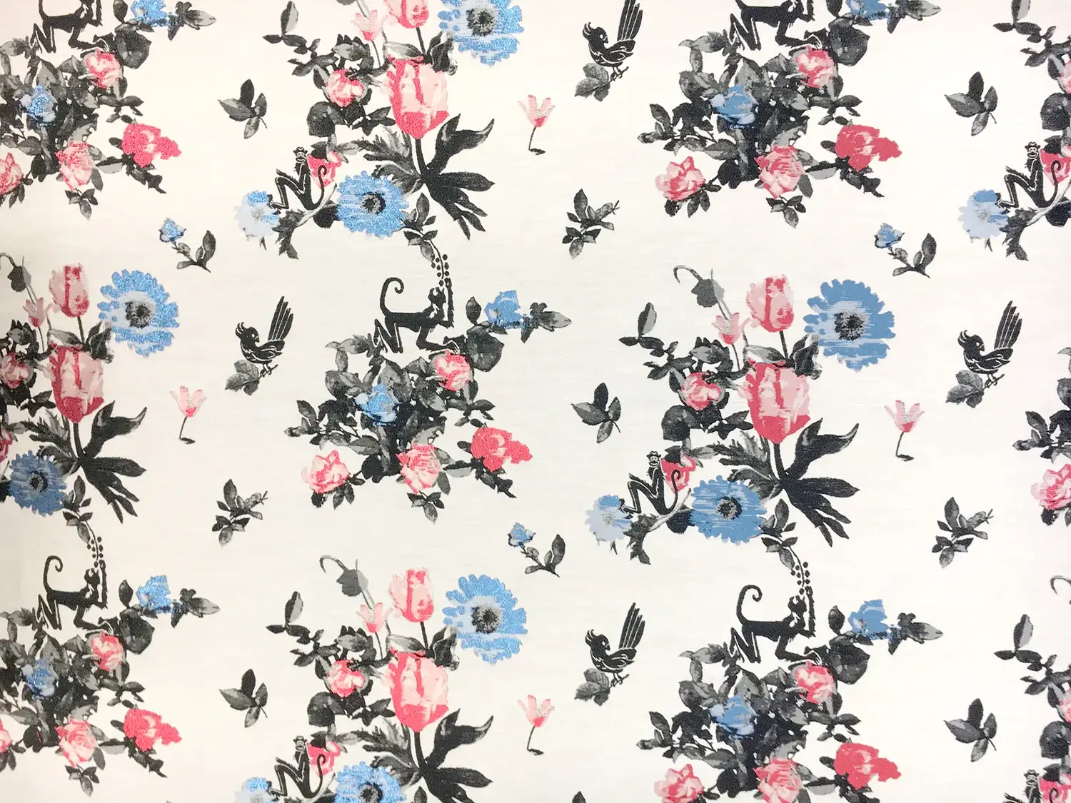 Silk and Cotton Metallic Floral Jacquard Brocade0