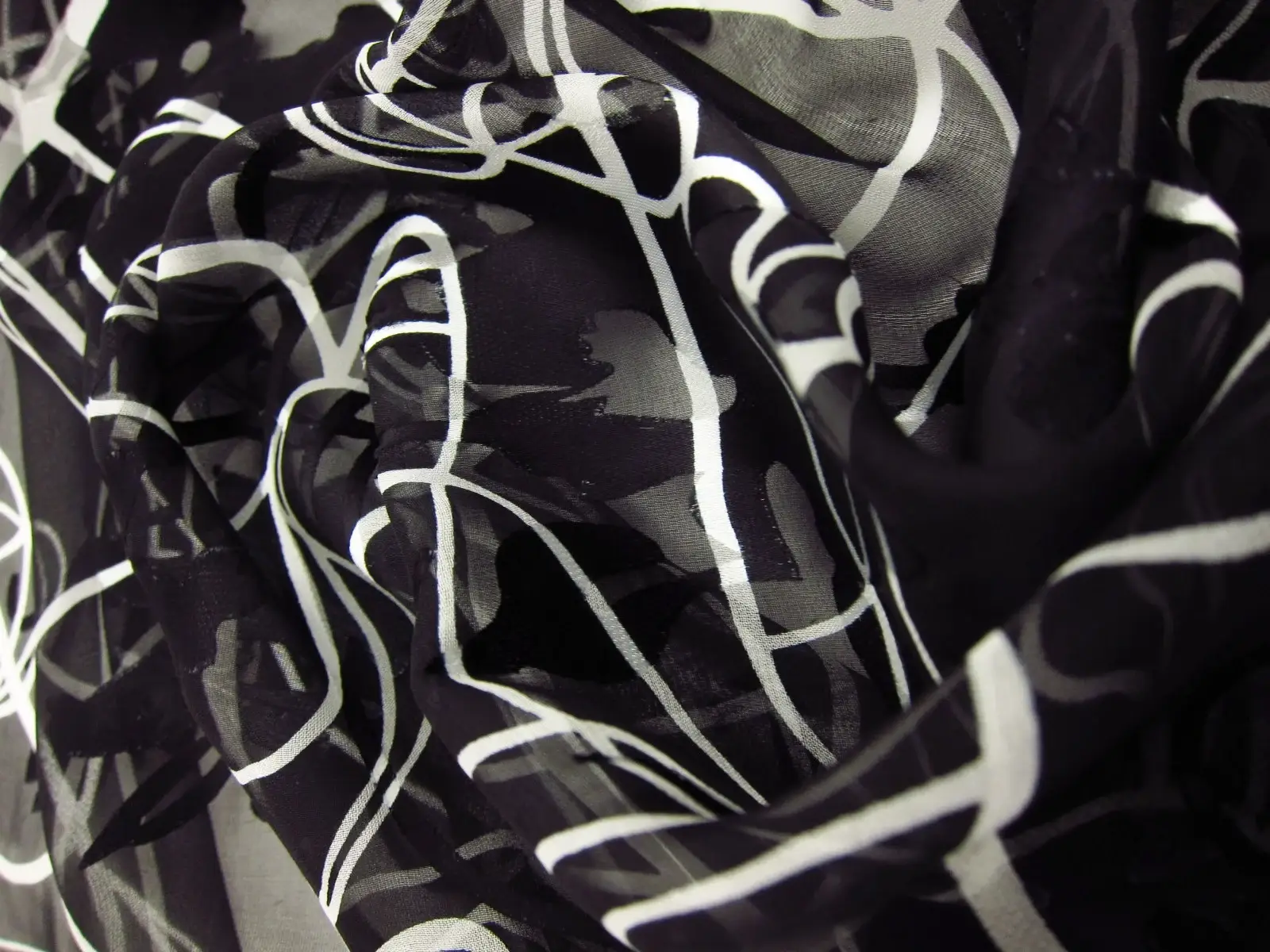 Printed Silk Burnout Chiffon2
