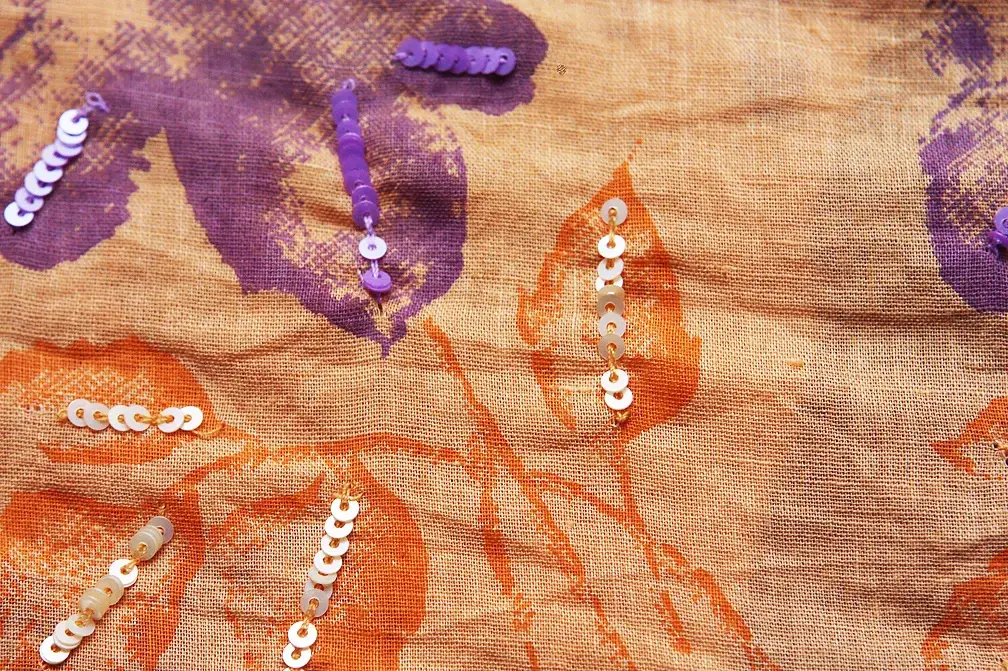 Sequined Cotton Voile2