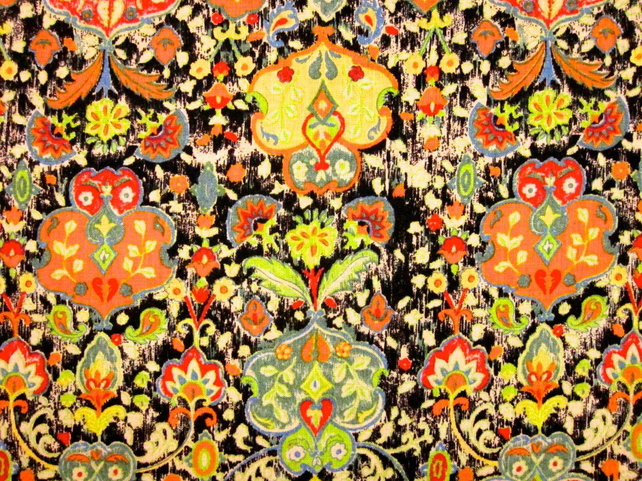 Linen Upholstery Whimsical Deco Print0