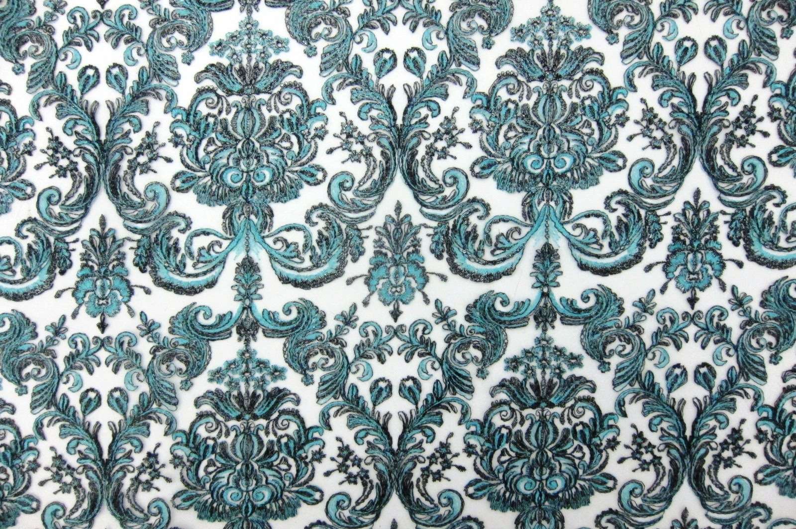 Novelty Metallic Embroidered Tulle0