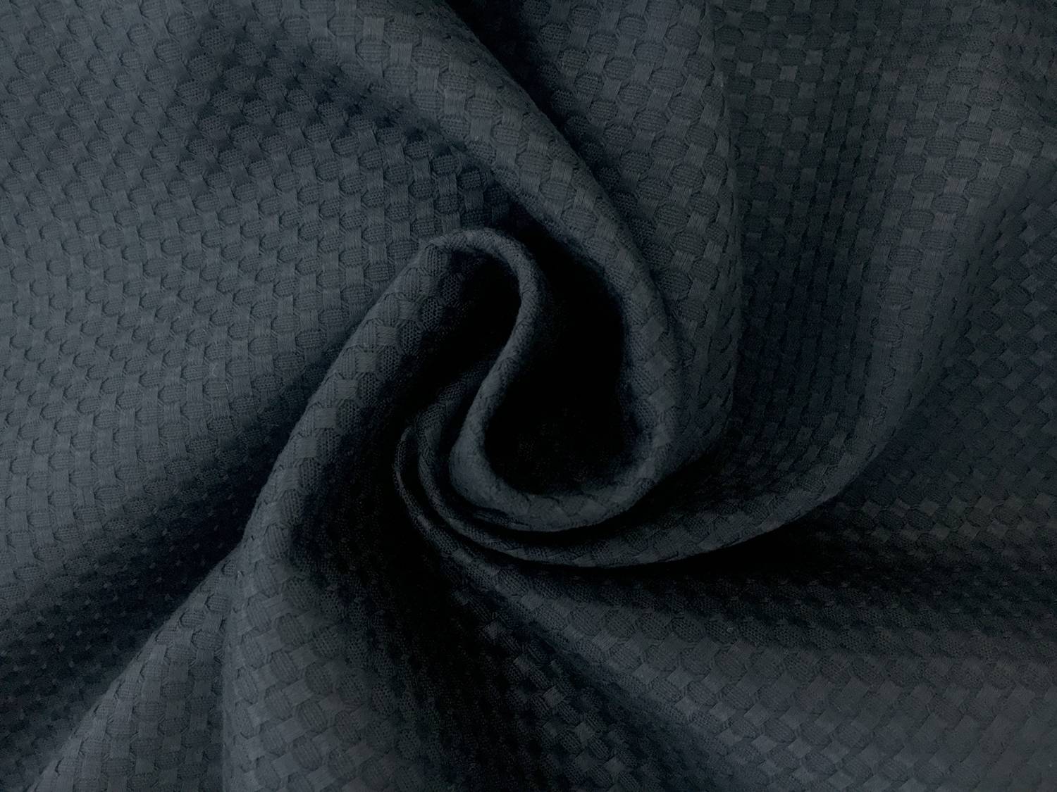 Cotton Stretch Pique in Navy1