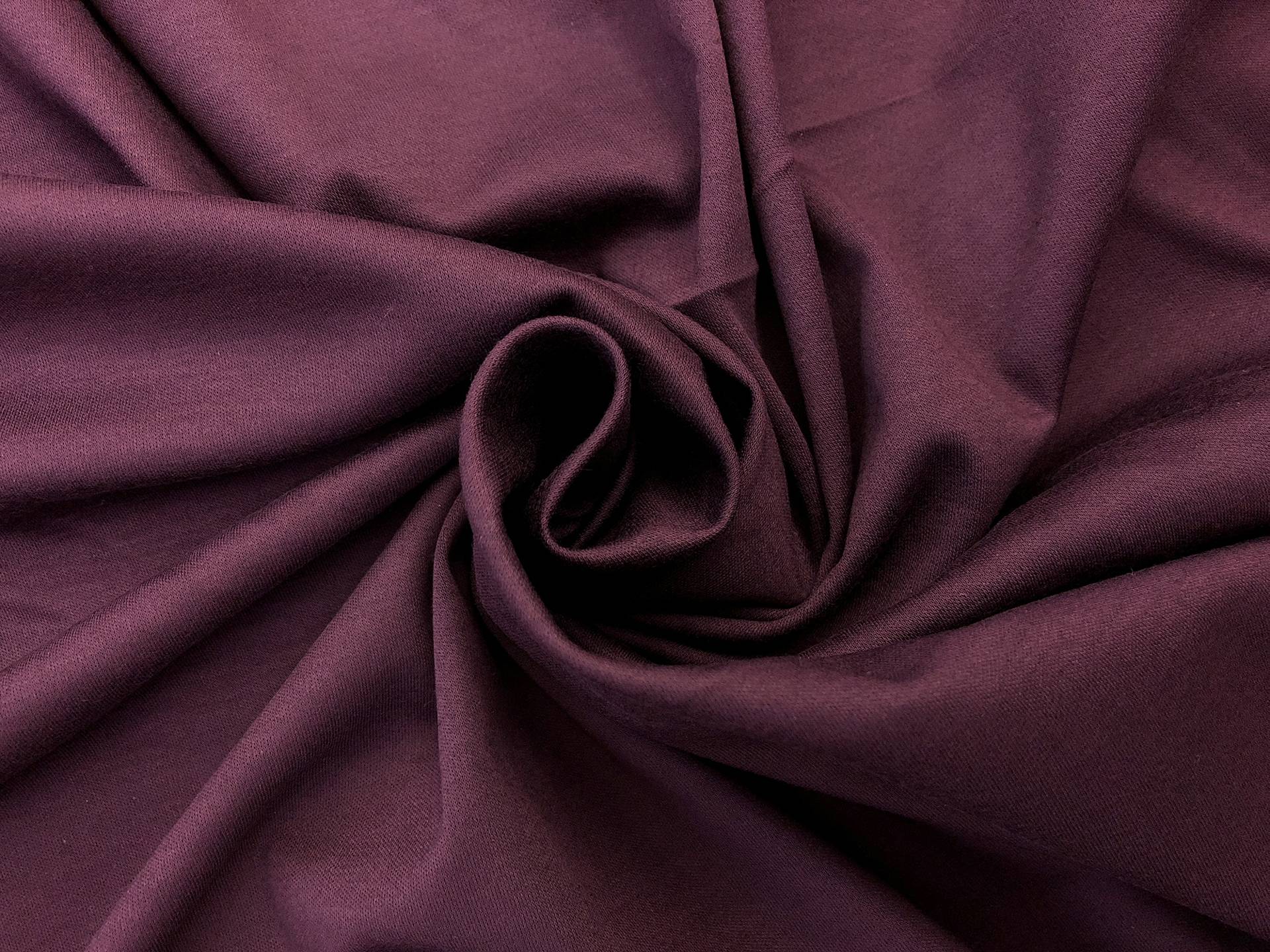 Extrafine Cotton Interlock Knit in Aubergine1