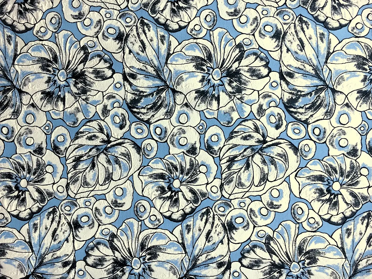 Brocade with Banana Leaves and Large Florals0