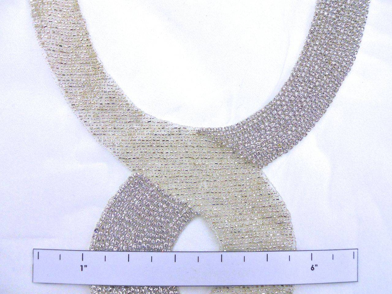 Clara Silver Crystal Beaded Tulle Bodice1