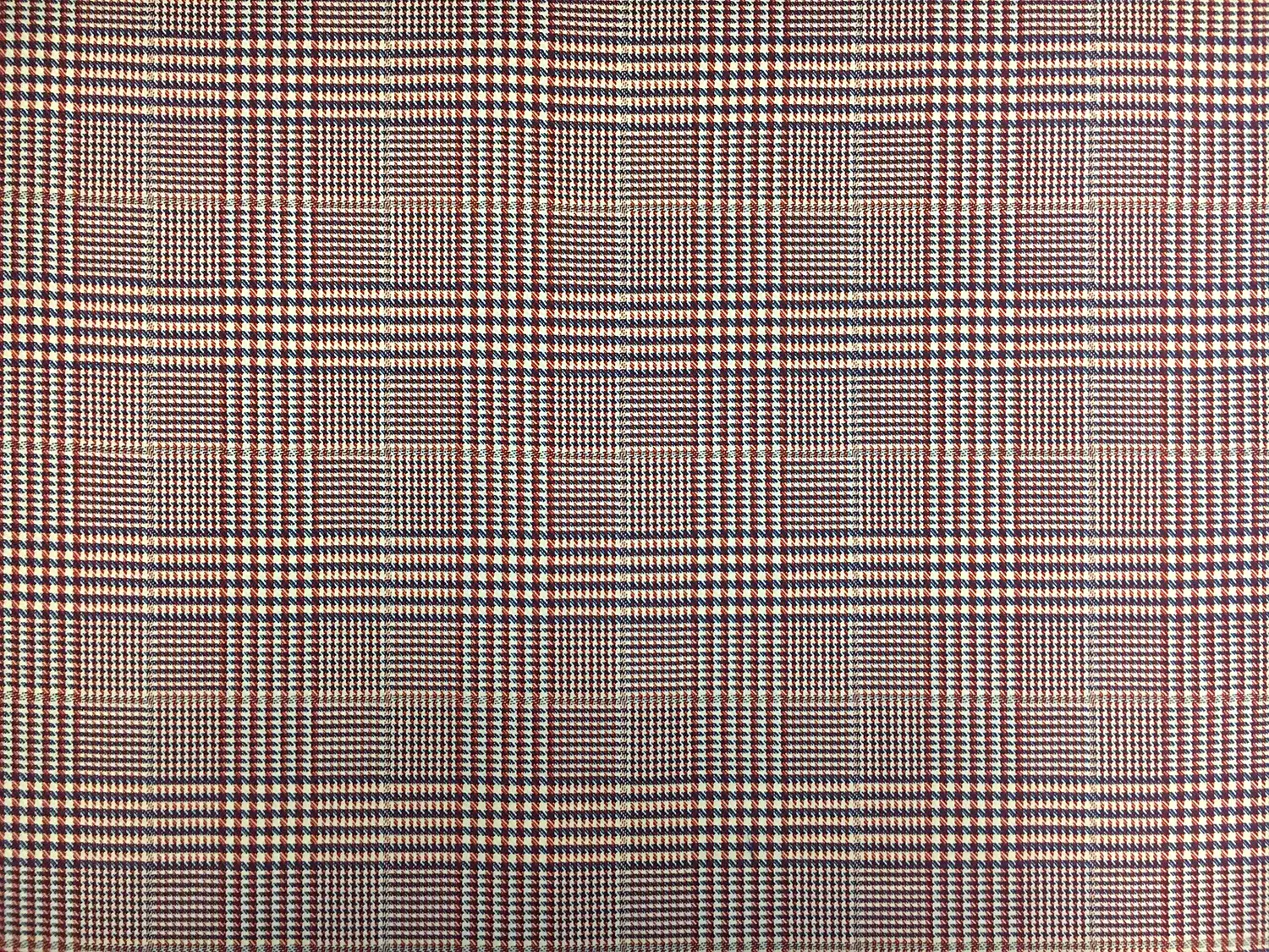 Italian Wool Lycra Glen Plaid in Ochre0