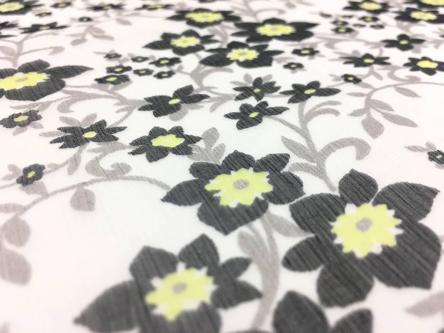 Italian Silk Chiffon With Floral Print2