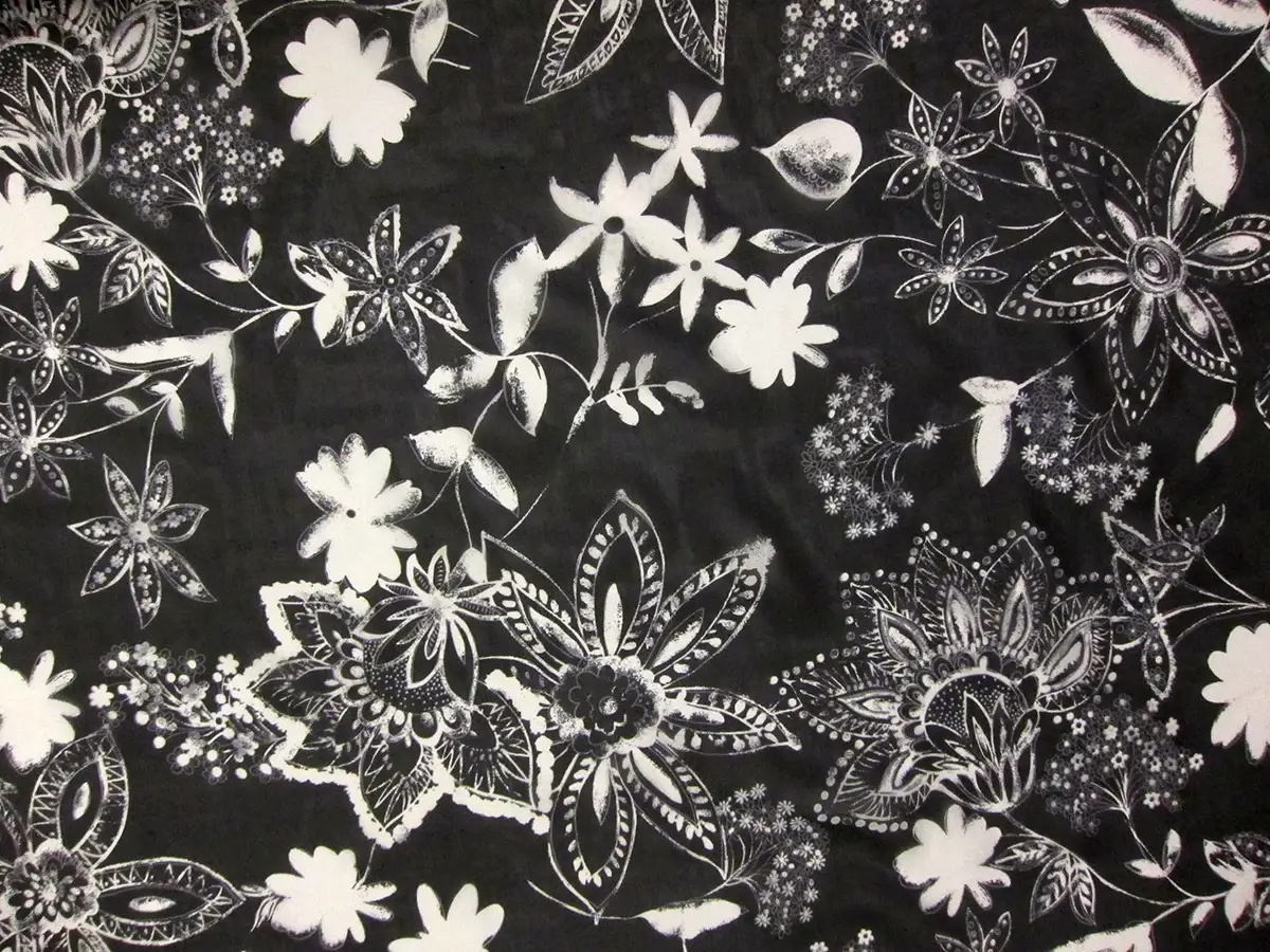 Printed Silk Chiffon0