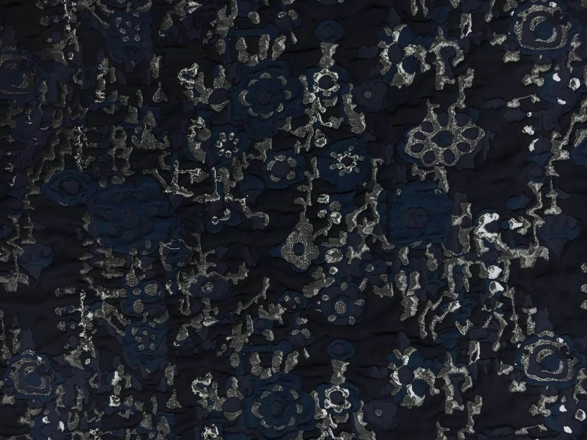 Metallic Brocade with Abstract Flowers0